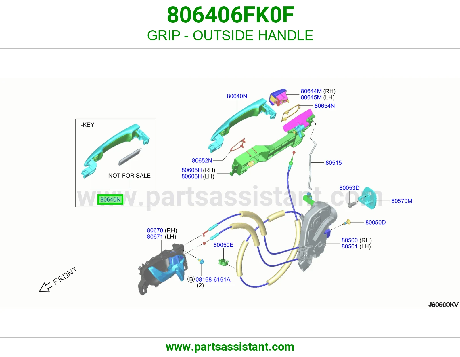 عروه يد باب خارجي يمين 806406FK0F