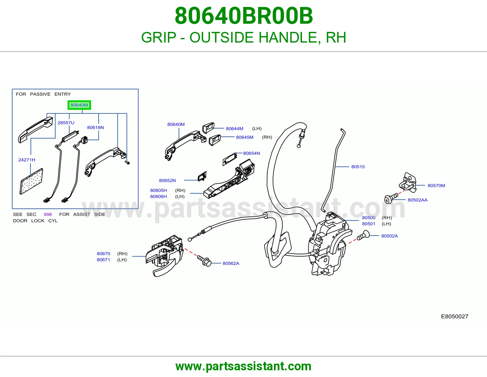 عروه يد باب خارجي يمين 80640BR00B