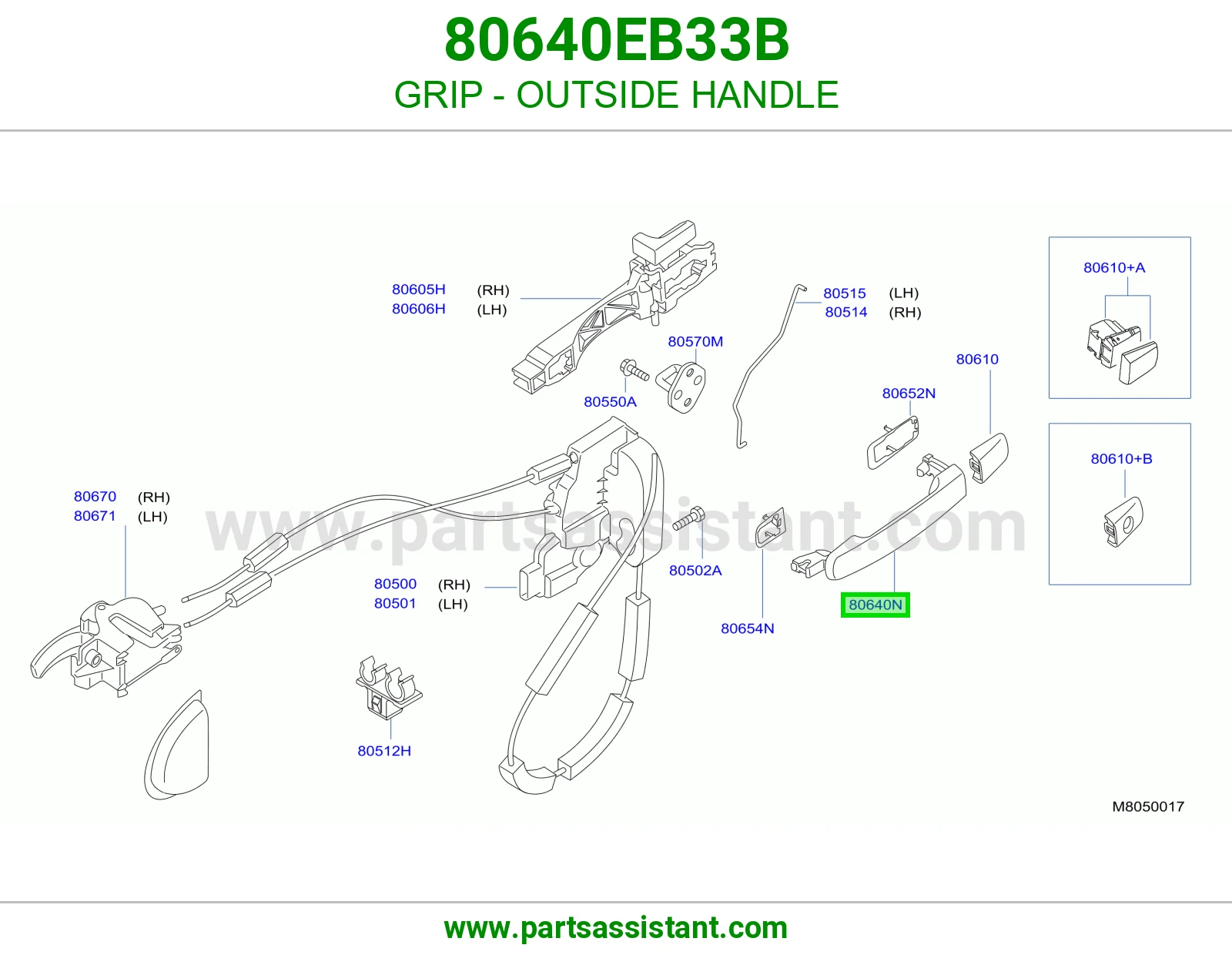 GRIP - OUTSIDE HANDLE 80640EB33B