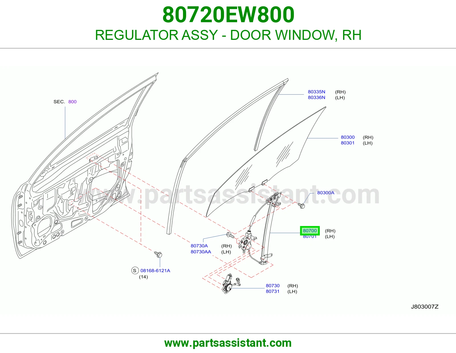 مكينه قزاز باب يمين 80720EW800