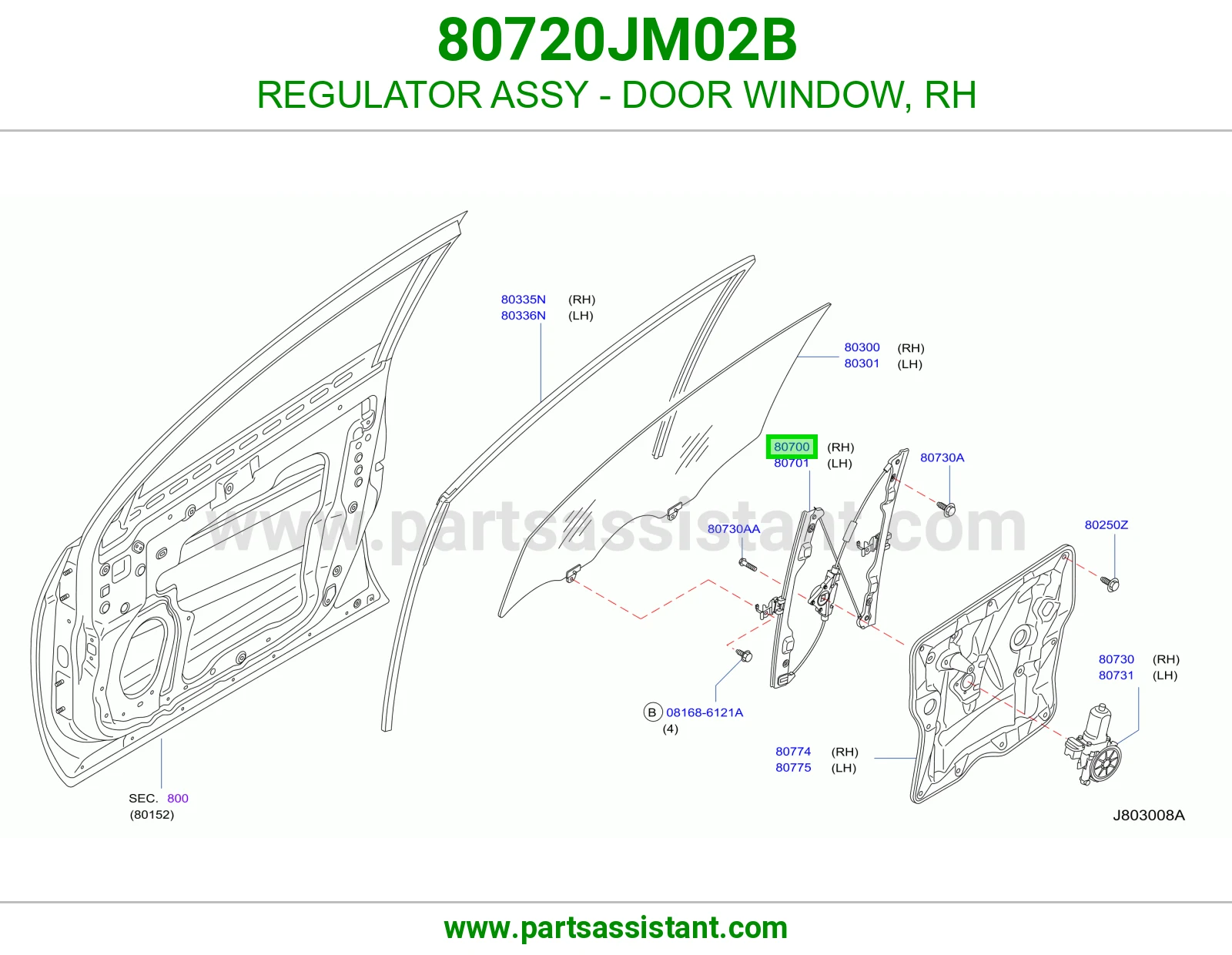مكينه قزاز باب يمين 80720JM02B