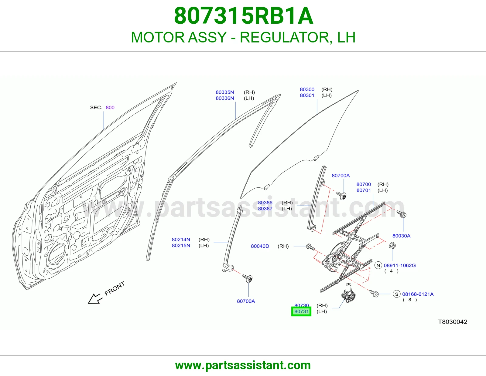 دينمو قزاز باب يسار 807315RB1A