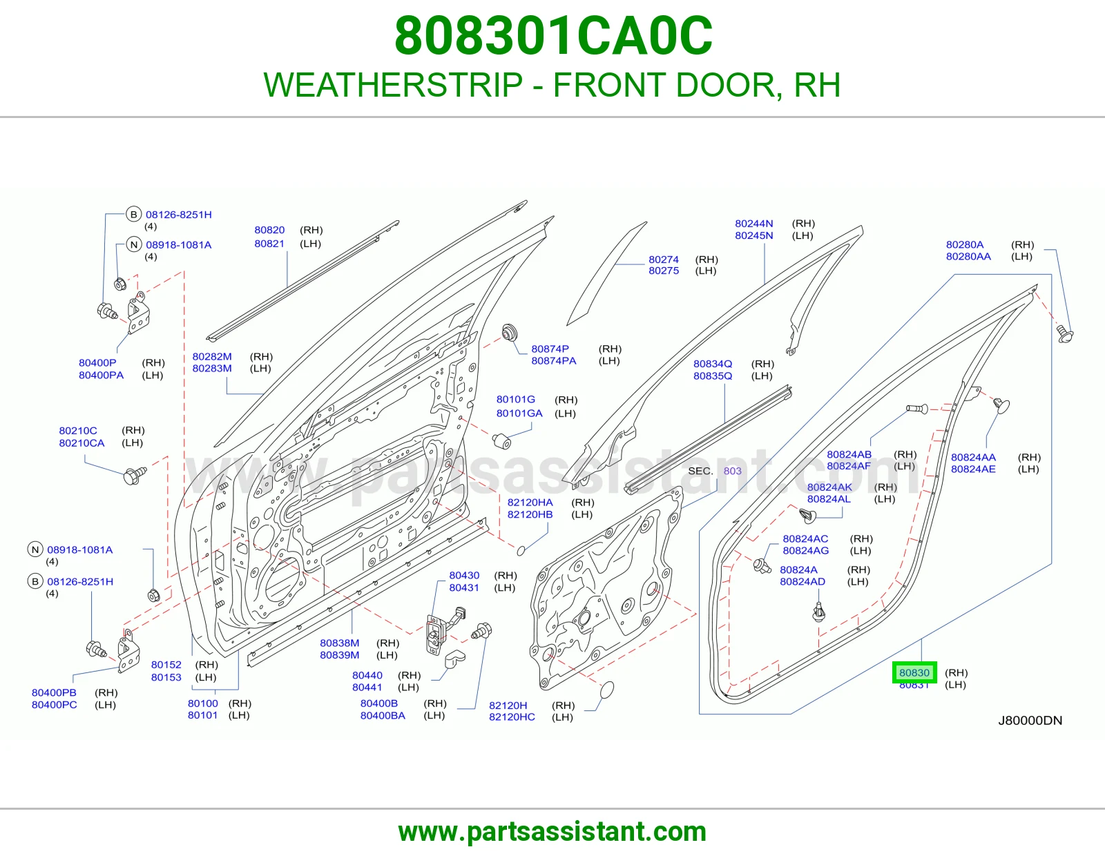 ربل باب أمامي يمين 808301CA0C