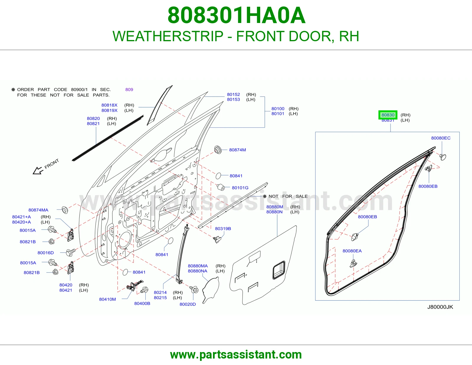 ربل باب أمامي يمين 808301HA0A