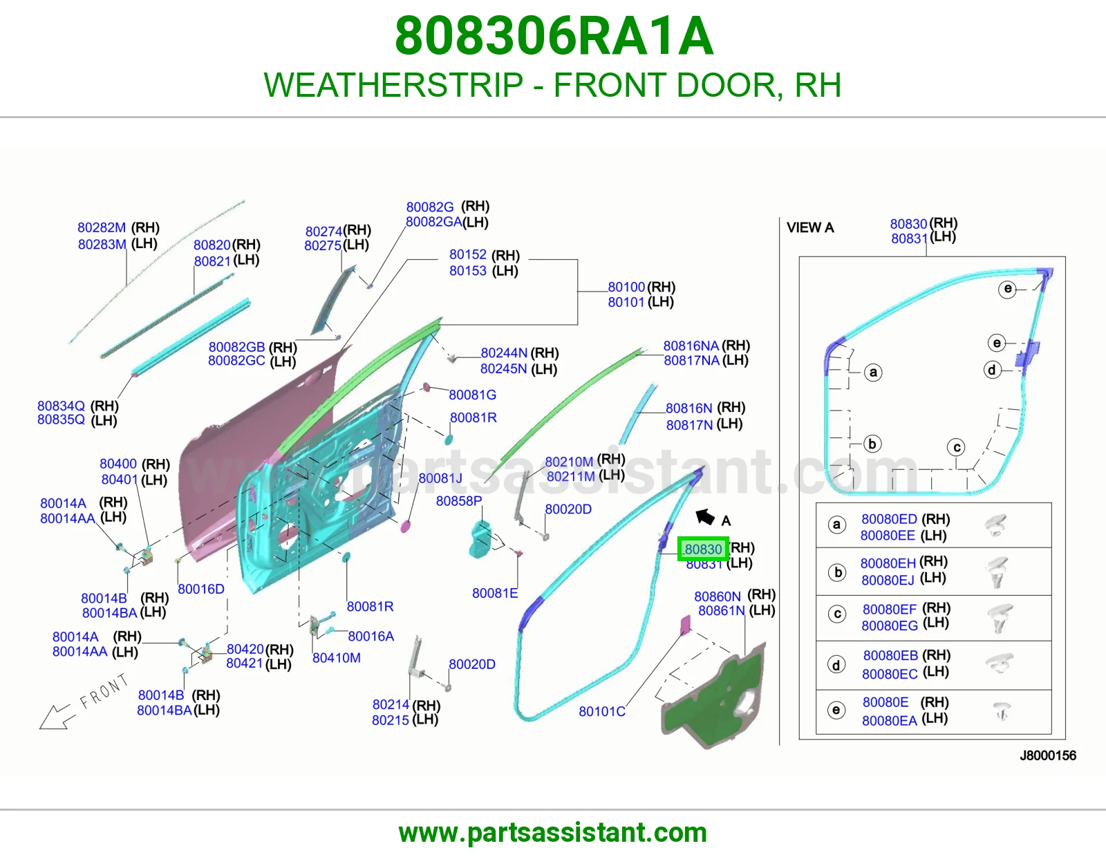 ربل باب أمامي يمين 808306RA1A
