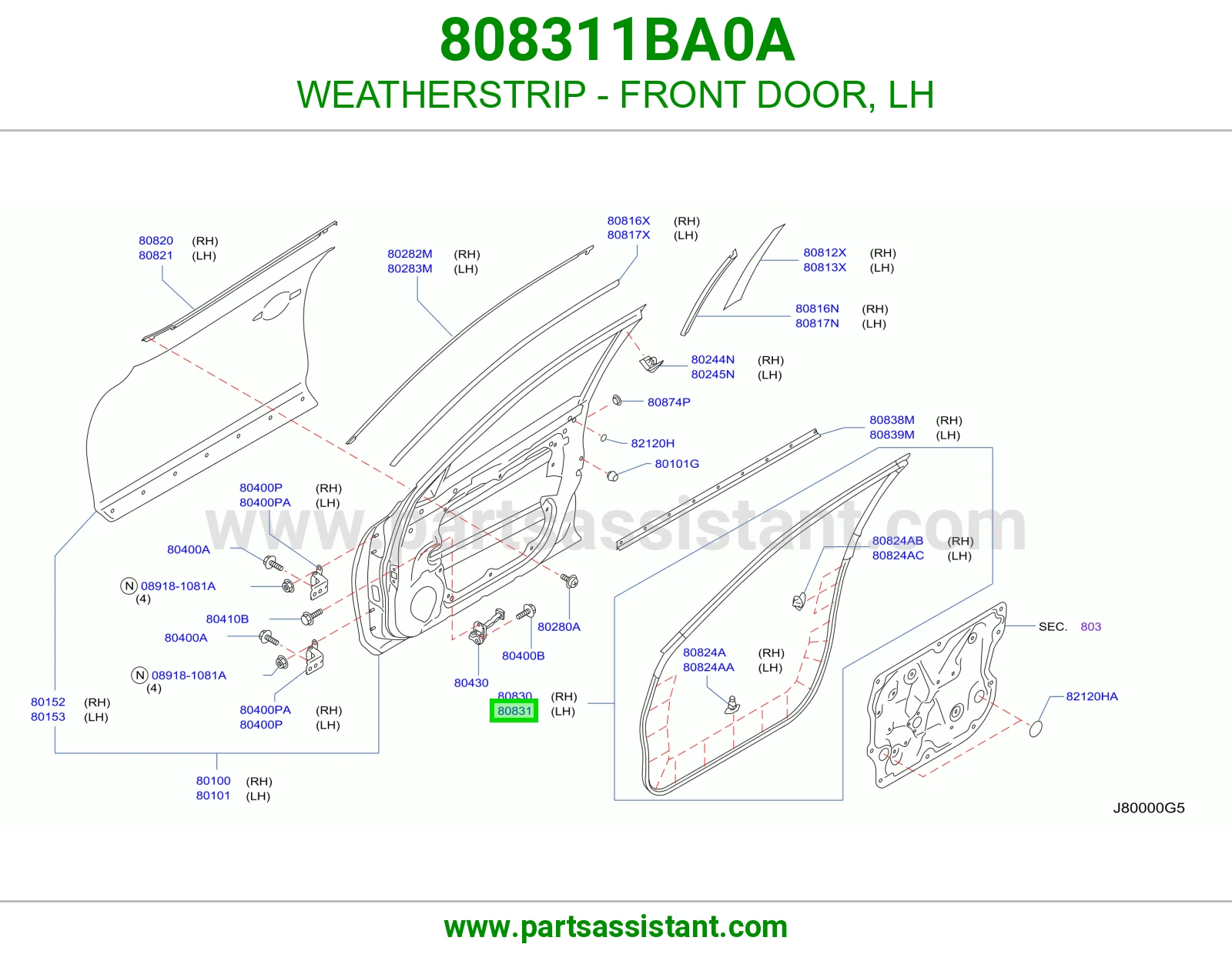 ربل باب أمامي يسار 808311BA0A