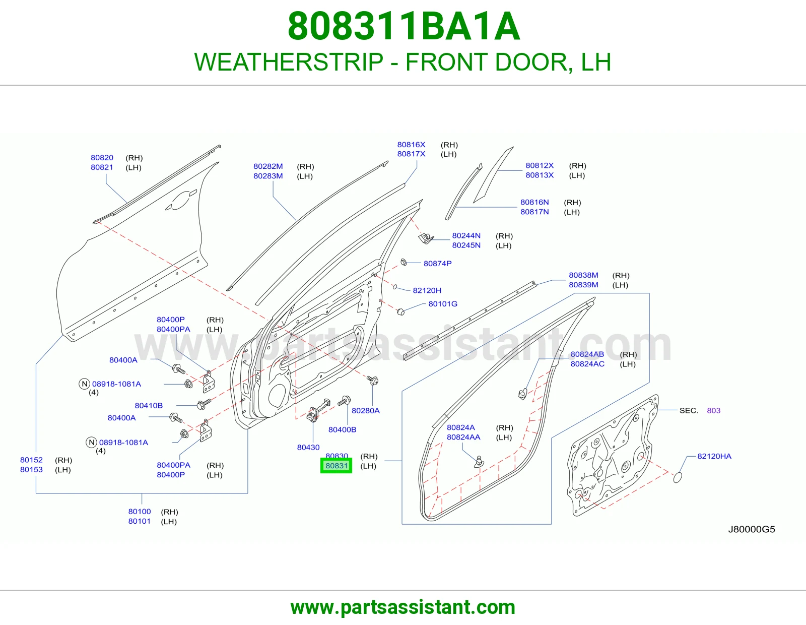 ربل باب أمامي يسار 808311BA1A
