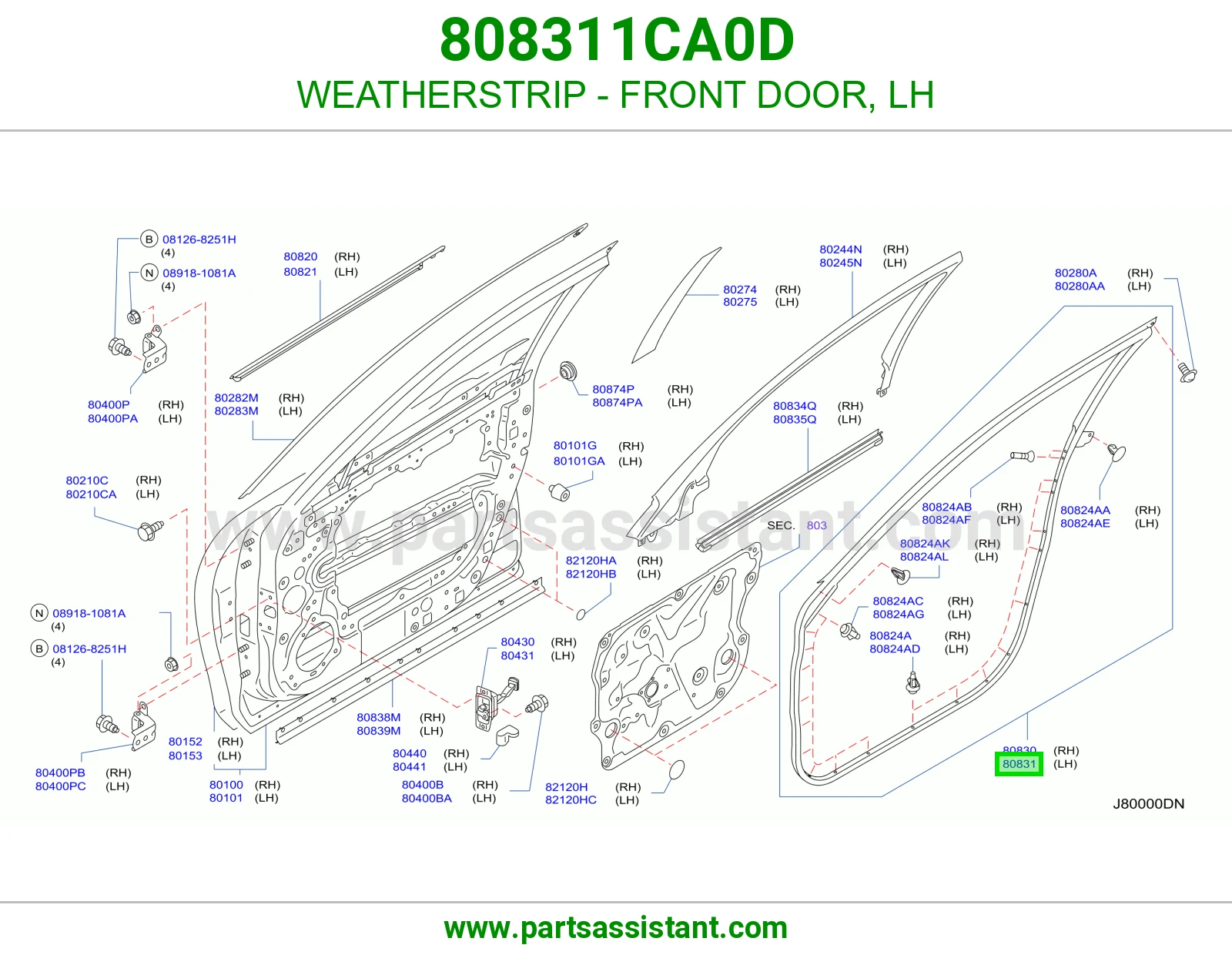 ربل باب أمامي يسار 808311CA0D