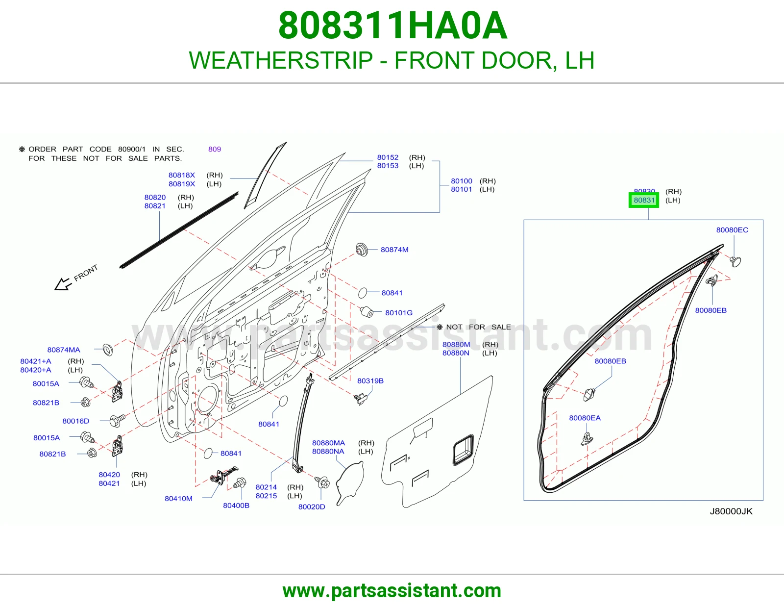 ربل باب أمامي يسار 808311HA0A