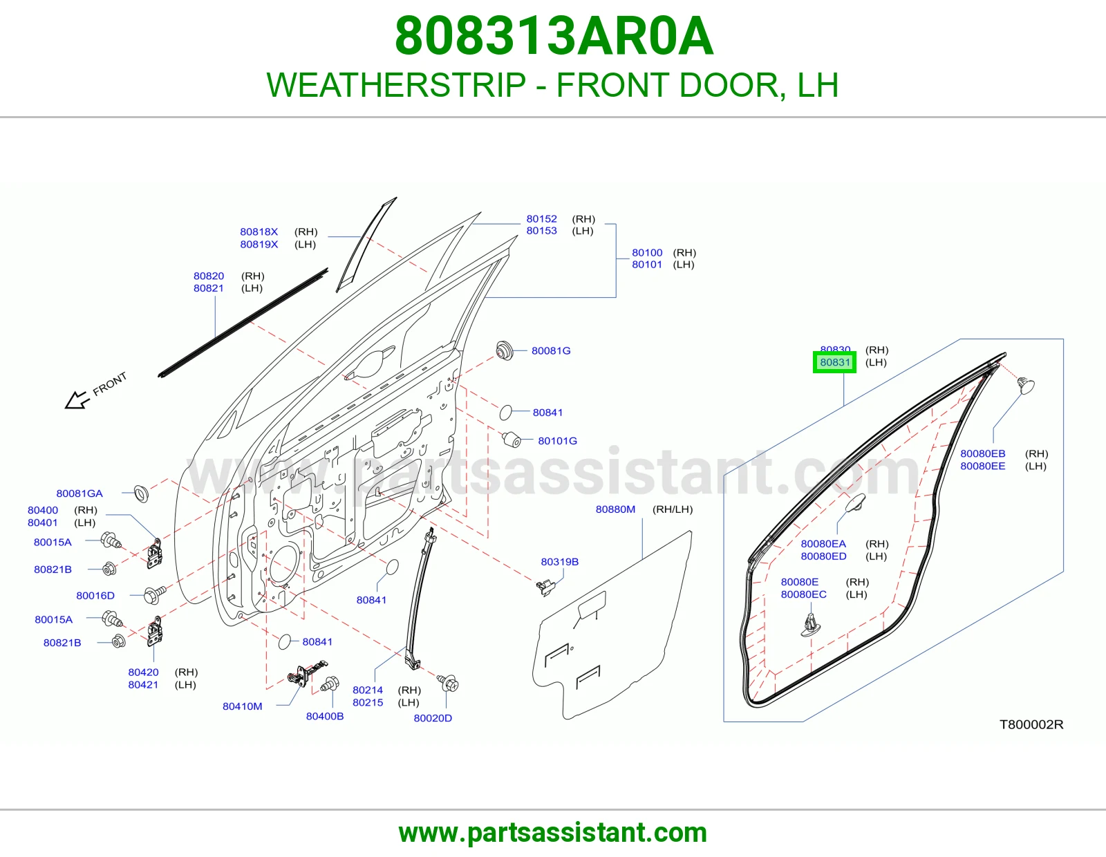 ربل باب أمامي يسار 808313AR0A