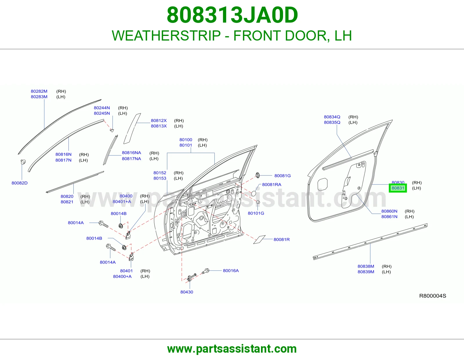ربل باب أمامي يسار 808313JA0D