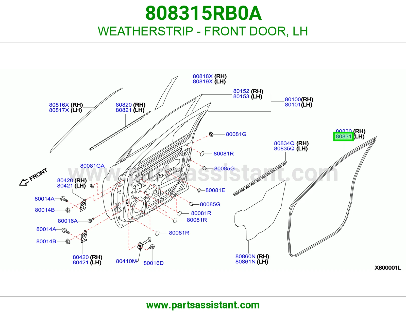 ربل باب أمامي يسار 808315RB0A