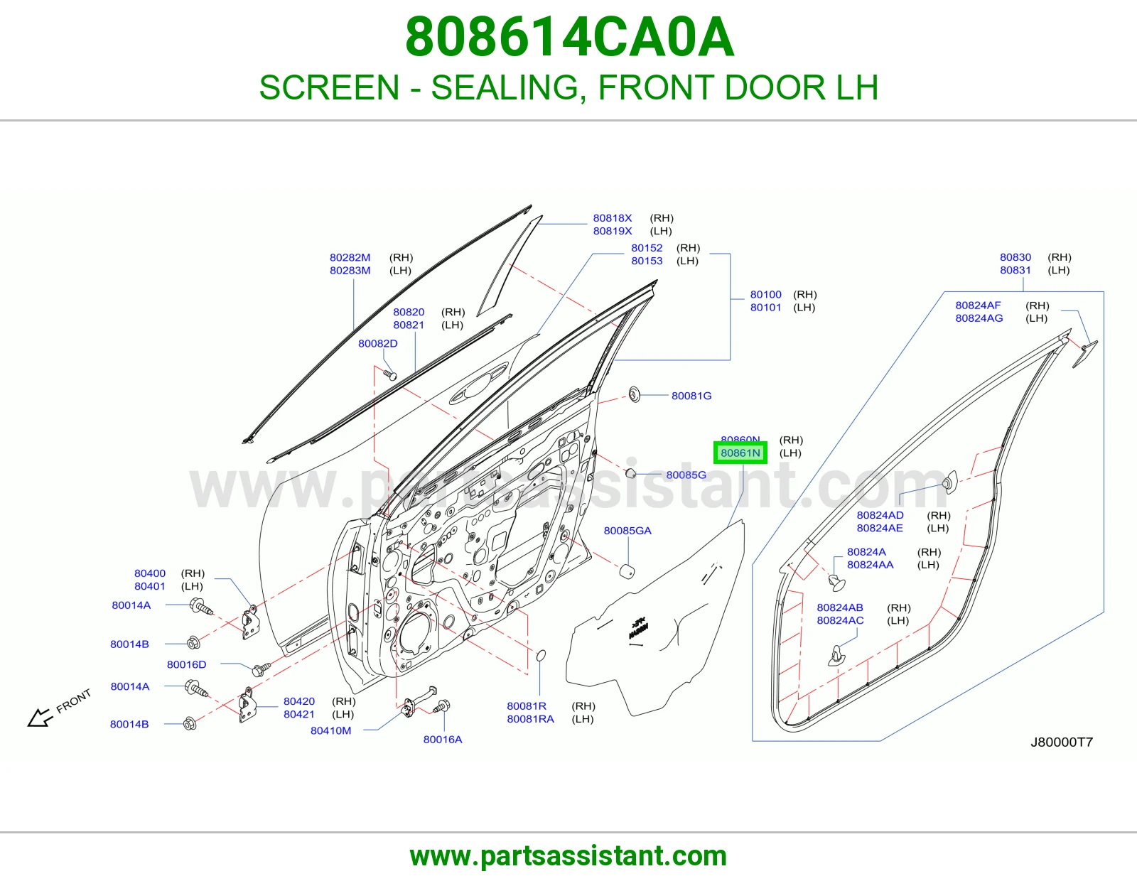 شبك واقي ربل باب أمامي يسار 808614CA0A
