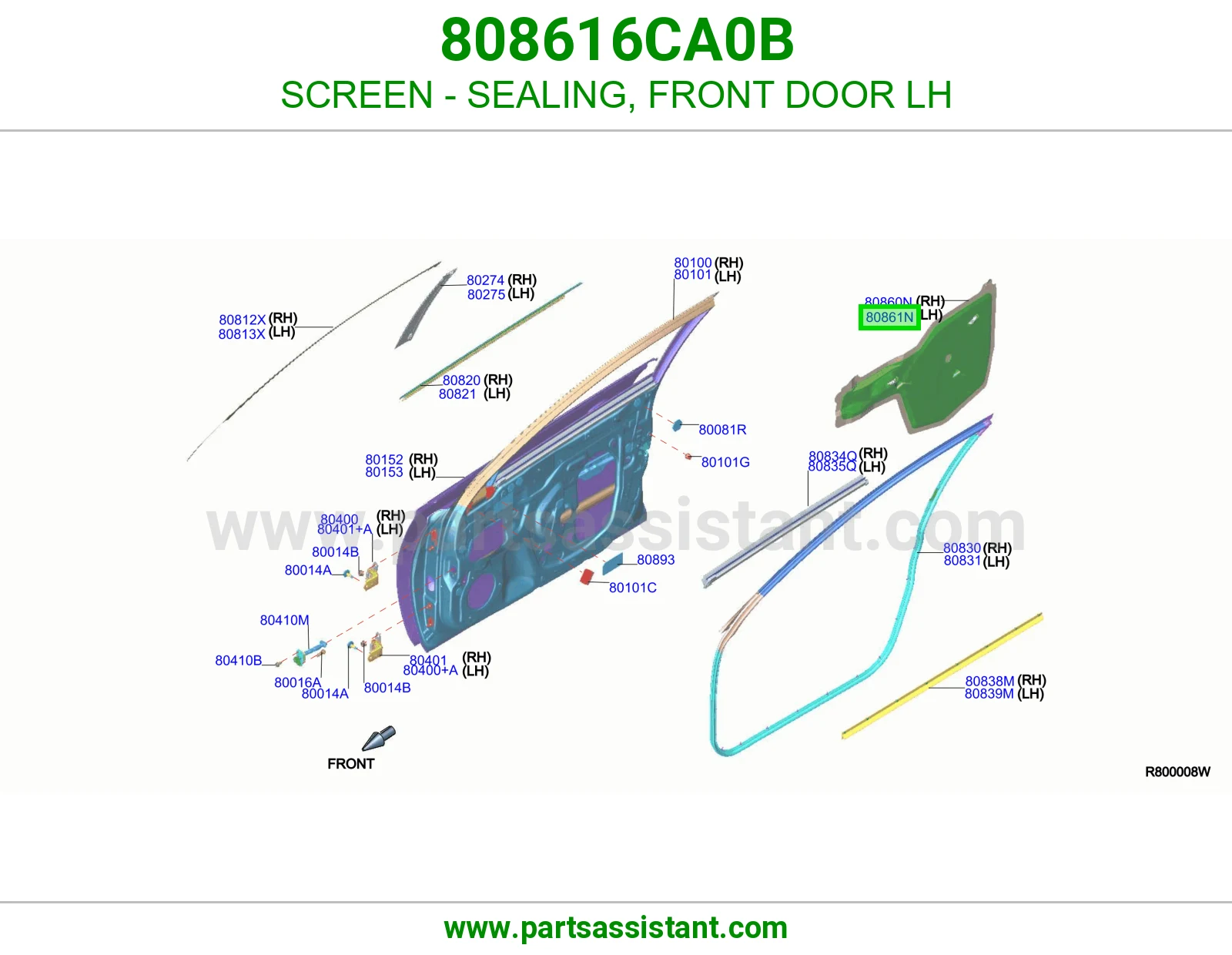شبك واقي ربل باب أمامي يسار 808616CA0B