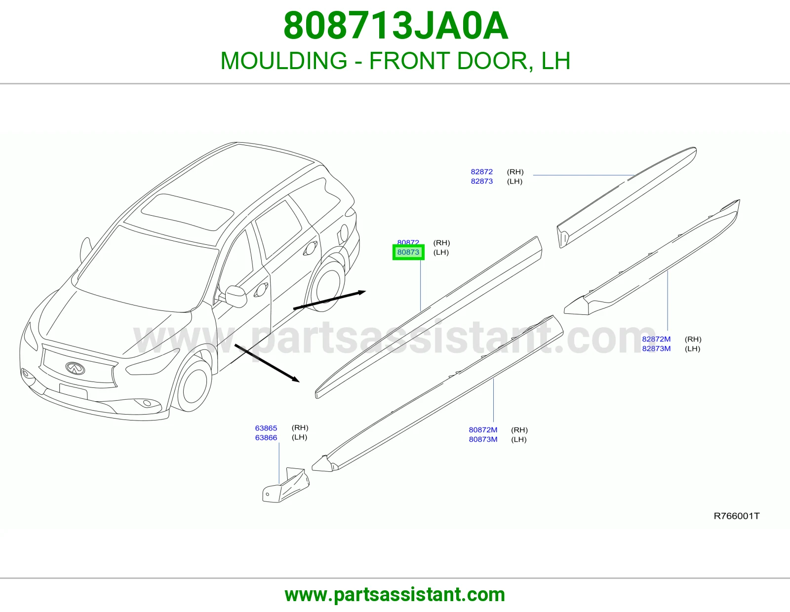 زيق باب امامي يسار 808713JA0A