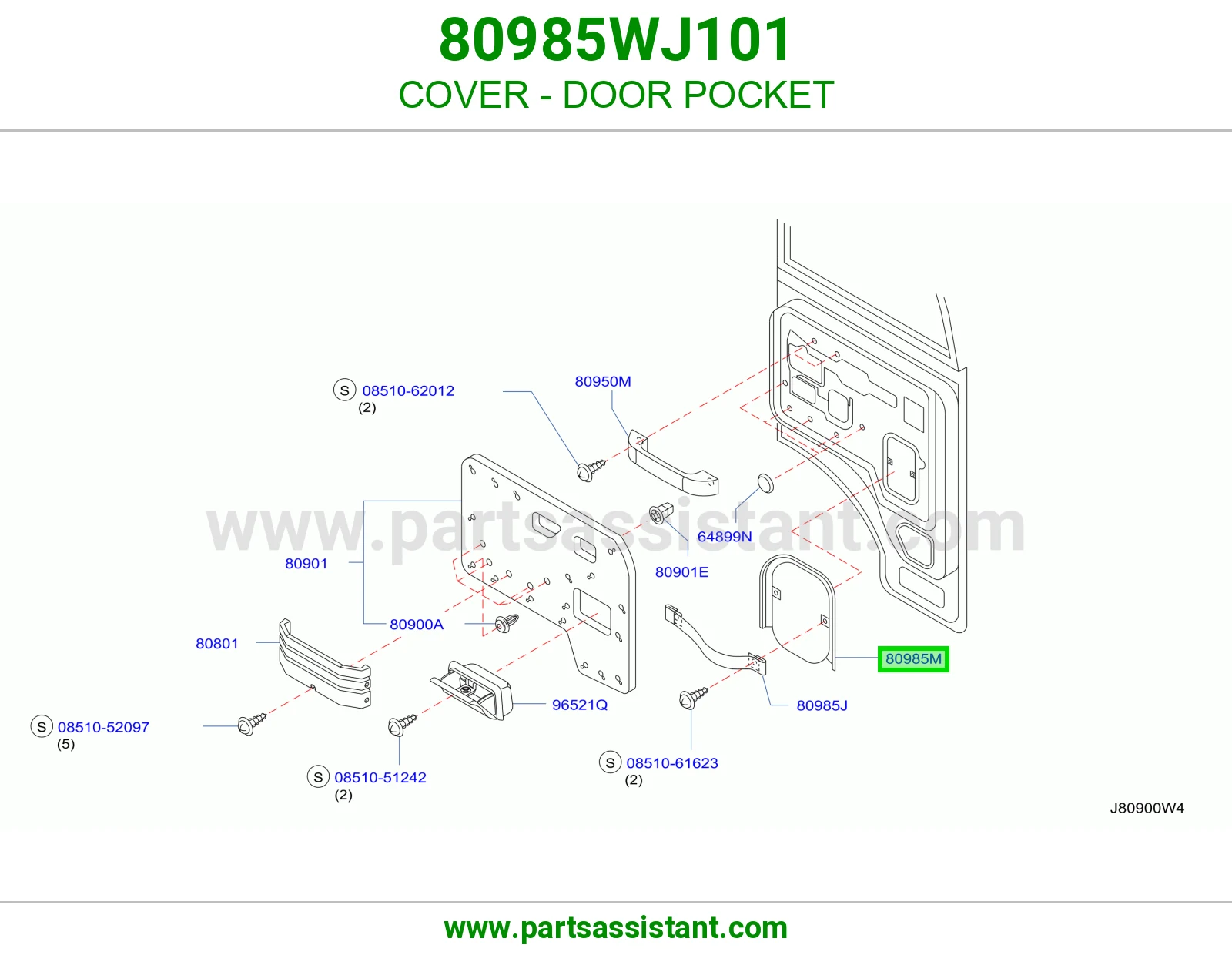 غطاء جيب باب 80985WJ101