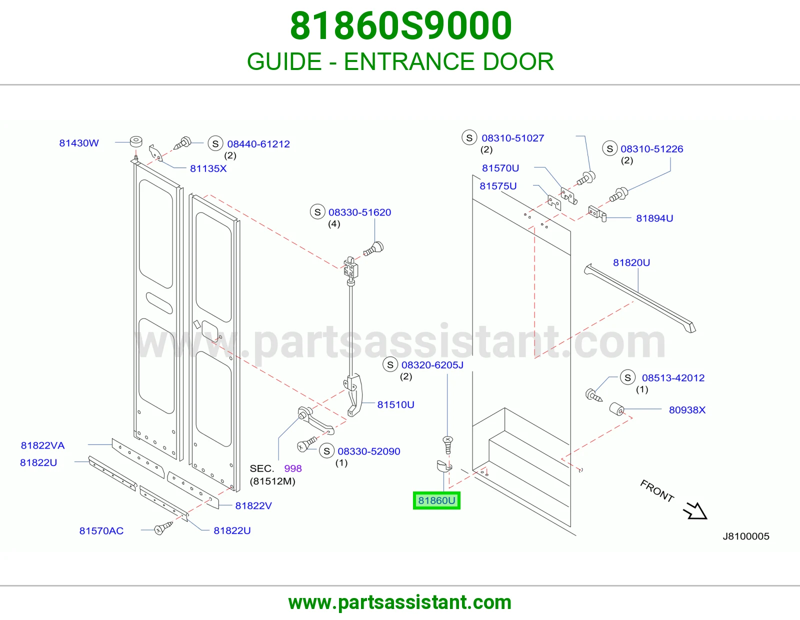 مجرى باب دخول 81860S9000