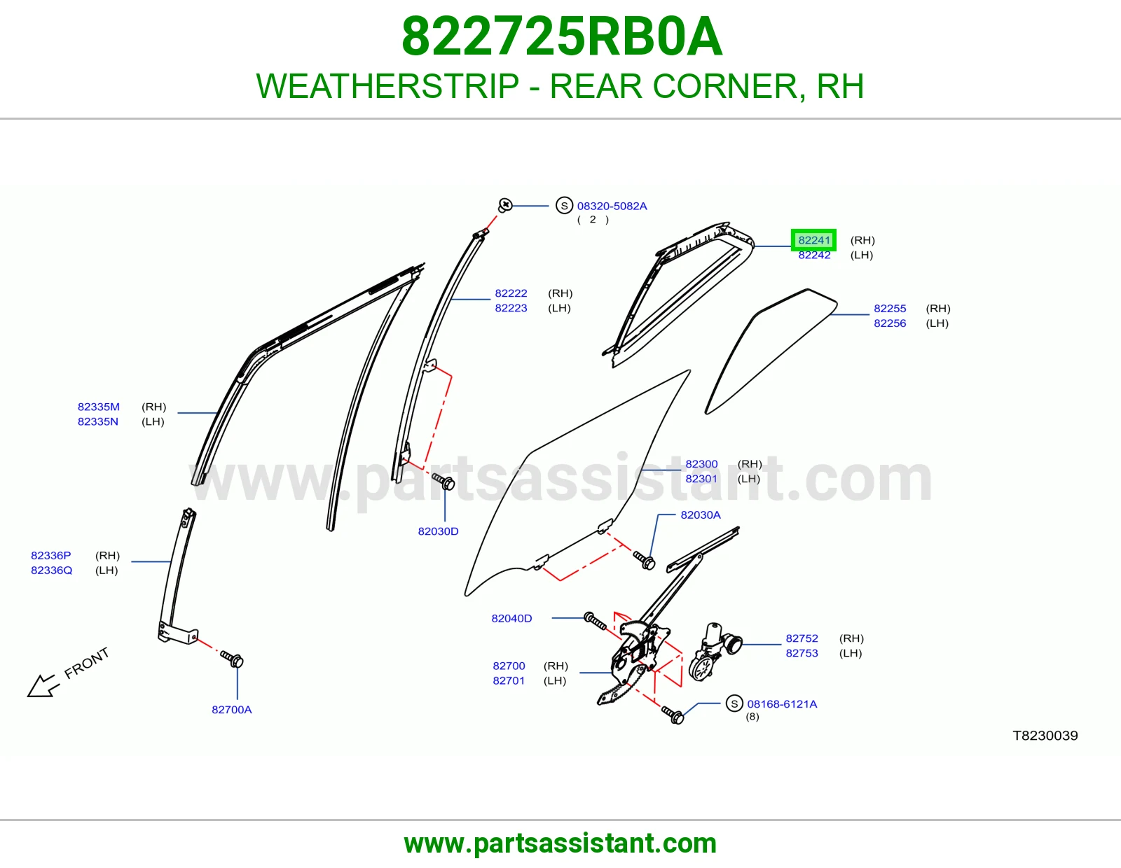 ربل زاوية خلفية يمين 822725RB0A