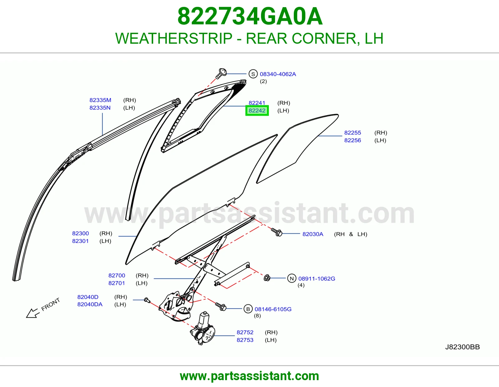 ربل زاوية خلفية يسار 822734GA0A