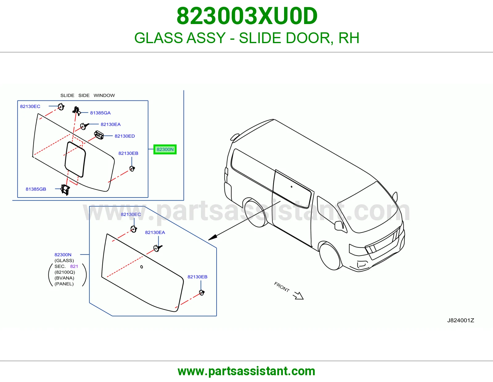 قزاز باب سحاب يمين كامل 823003XU0D