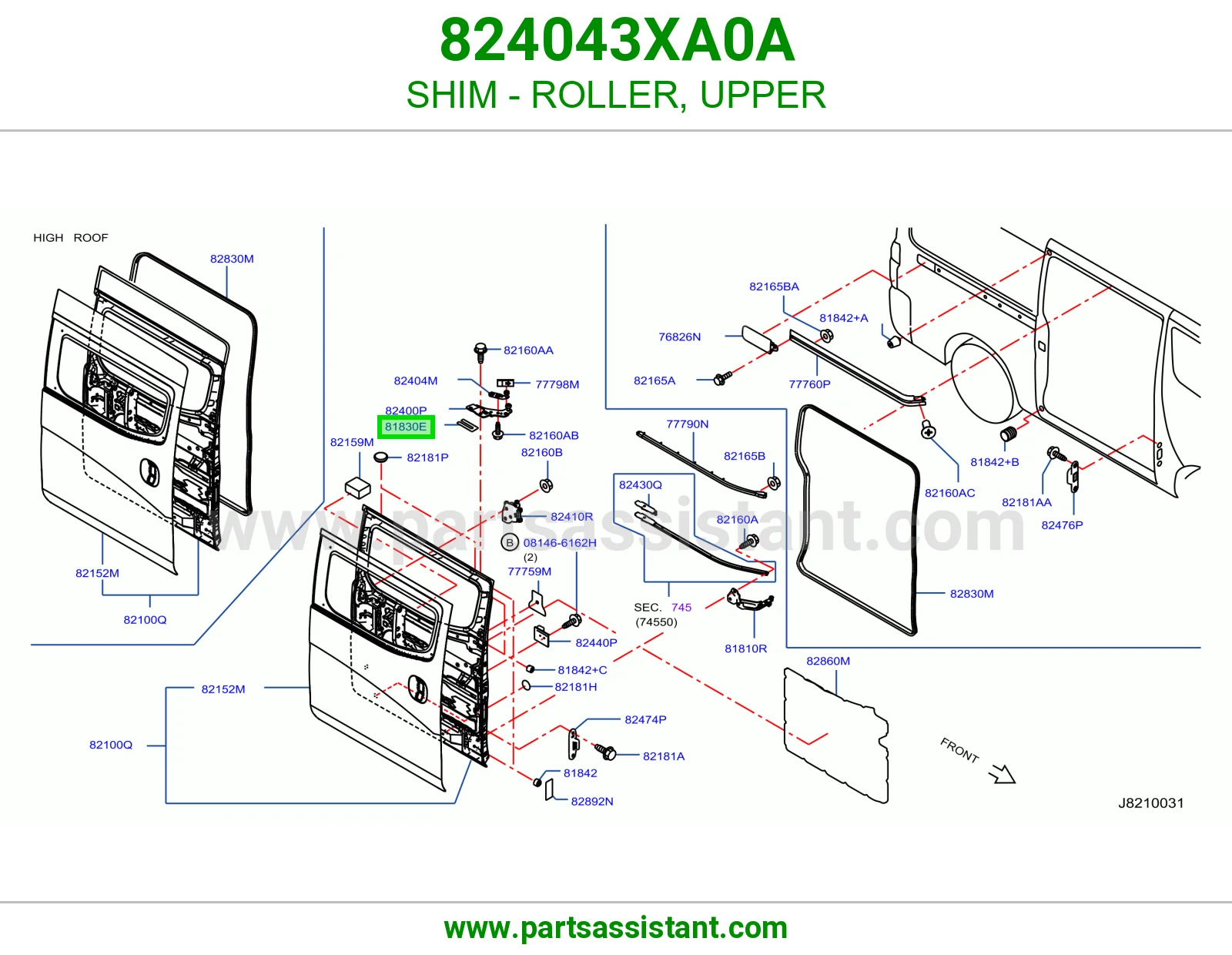 شريحة رولر فوق 824043XA0A