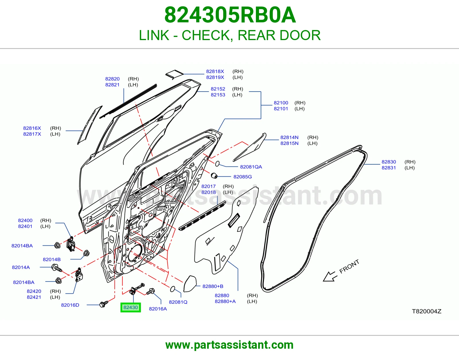 شنكل باب خلفي 824305RB0A
