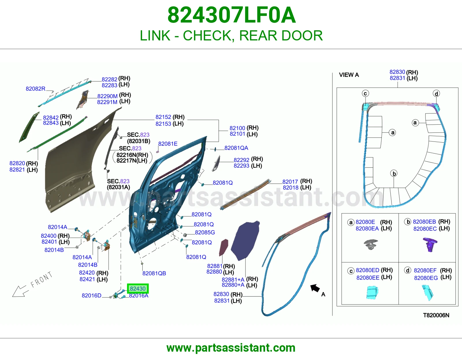 شنكل باب خلفي 824307LF0A