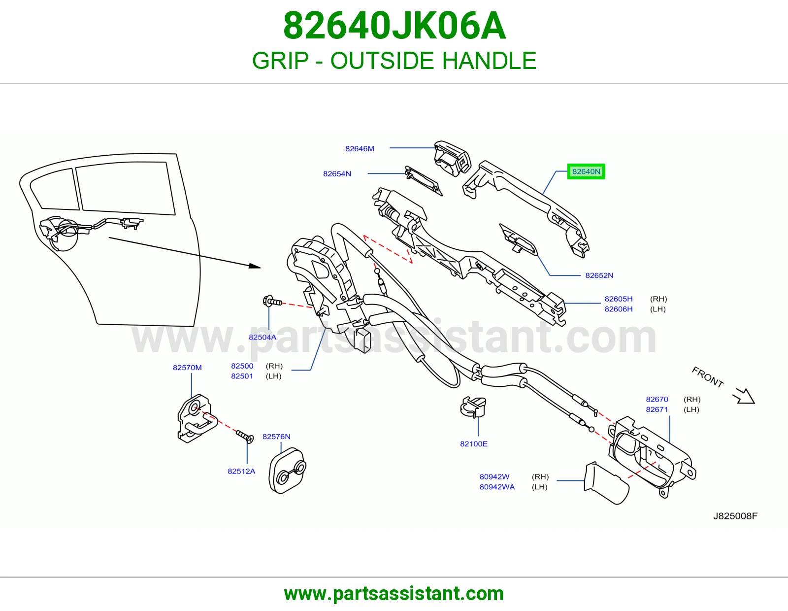 مسكة خارجية 82640JK06A