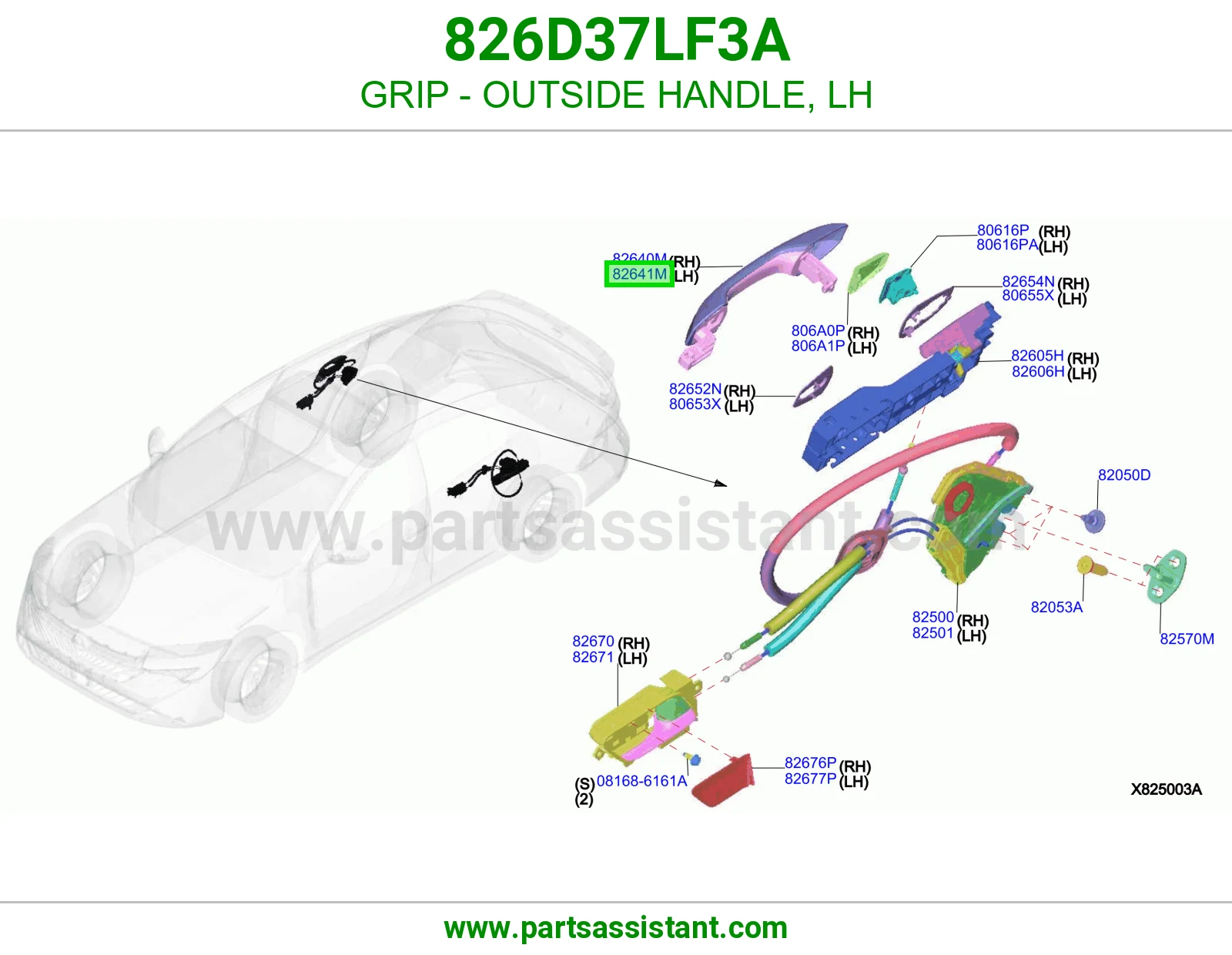 مسكة خارجية يسار 826D37LF3A