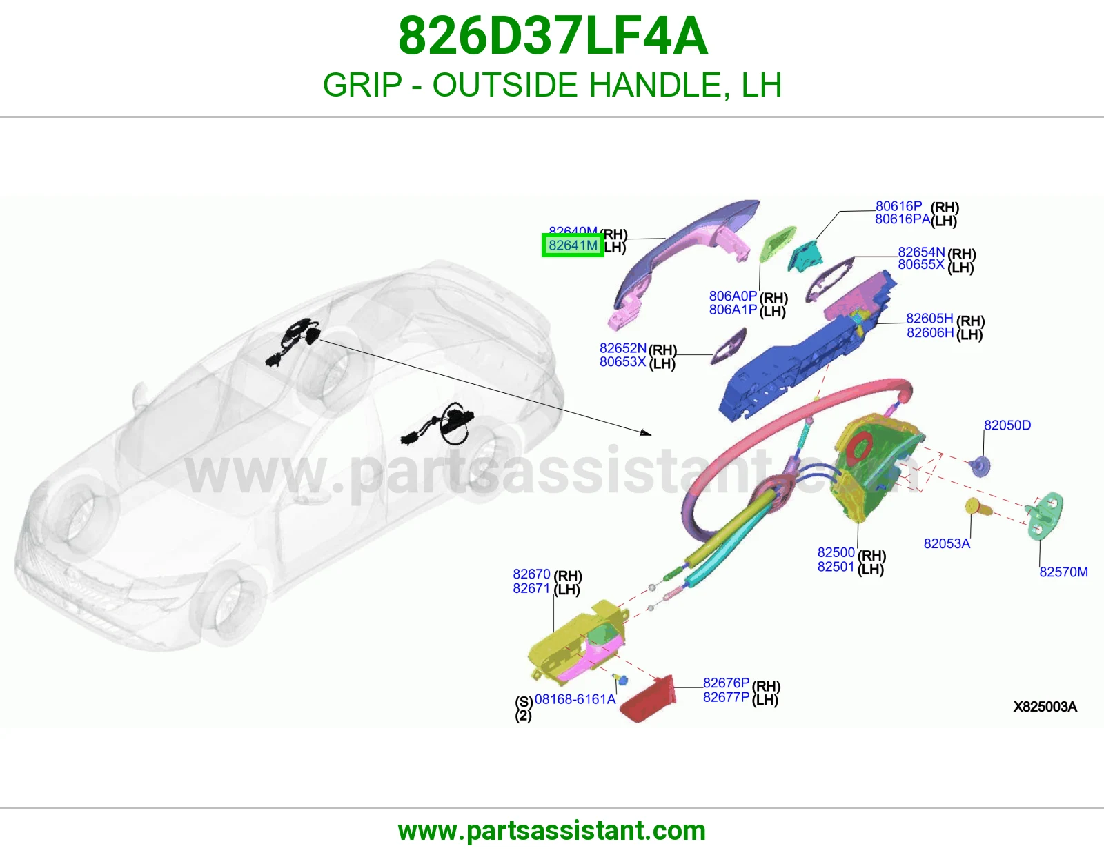 مسكة خارجية يسار 826D37LF4A