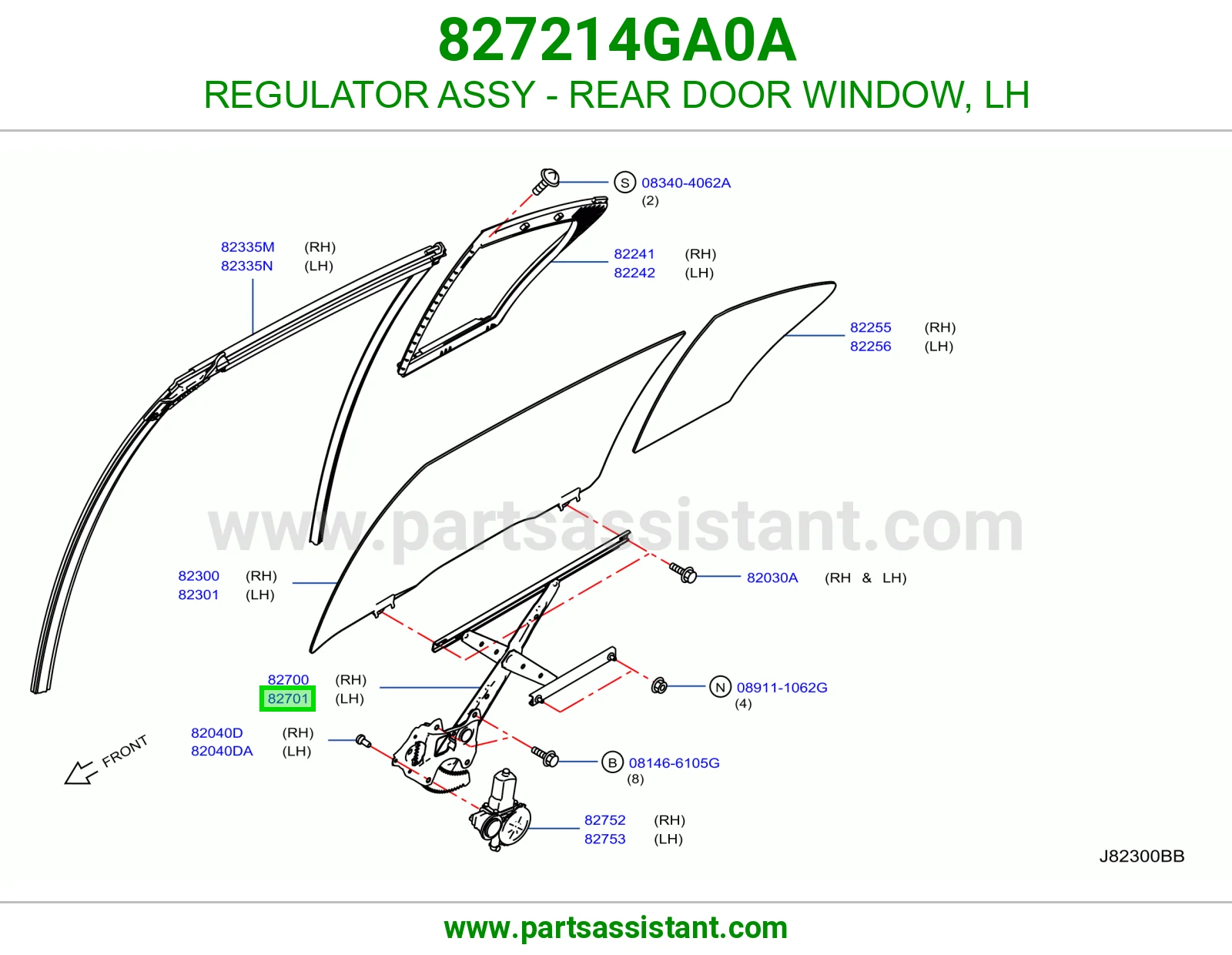 مكينه قزاز خلفي يسار 827214GA0A
