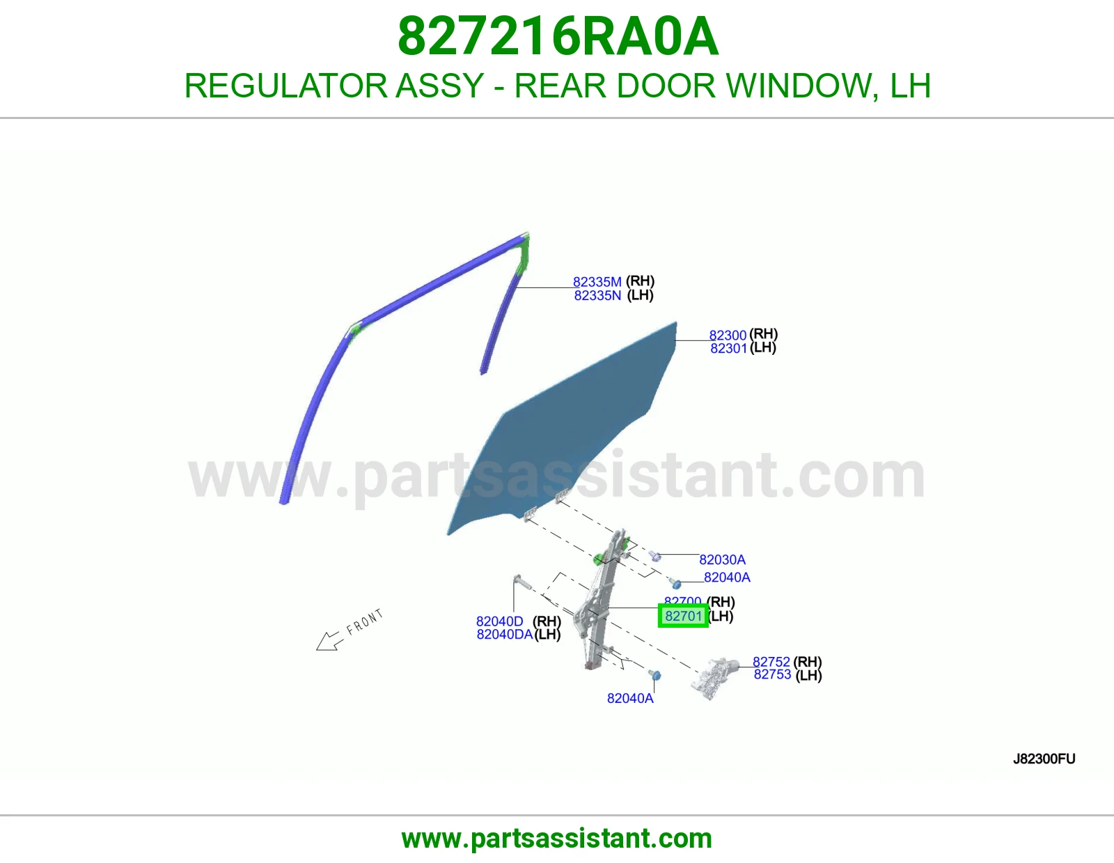 مكينه قزاز خلفي يسار 827216RA0A