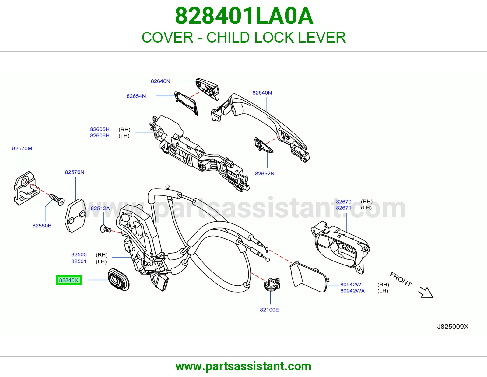 غطاء ذراع قفل أطفال 828401LA0A