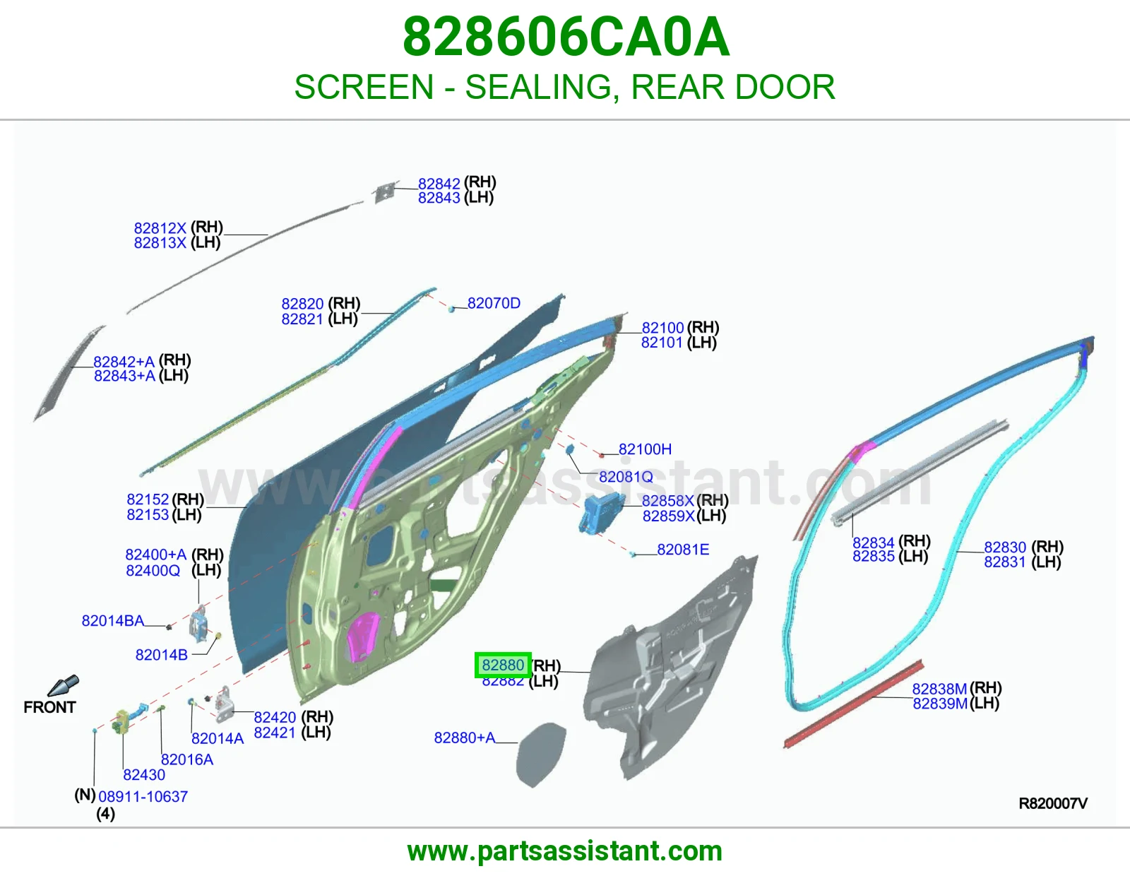 شبك واقي ربل باب خلفي 828606CA0A