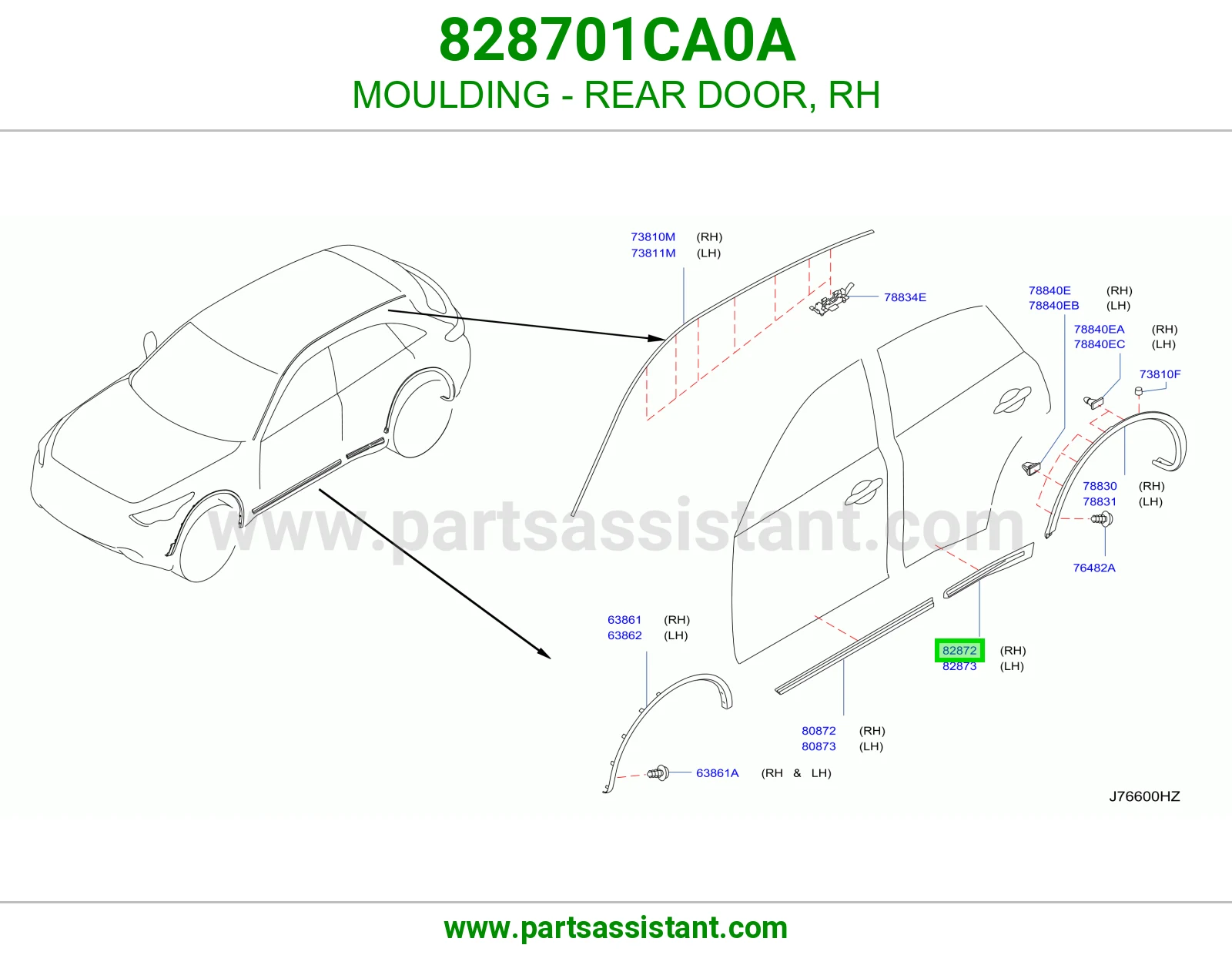 زيق باب خلفي يمين 828701CA0A