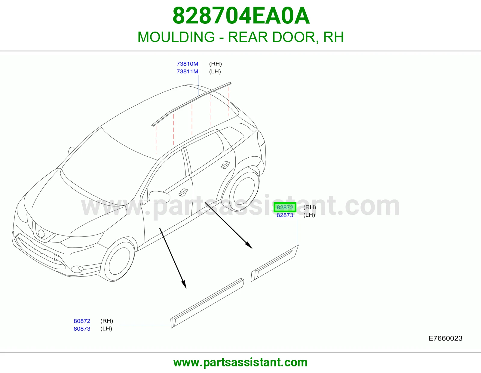 زيق باب خلفي يمين 828704EA0A