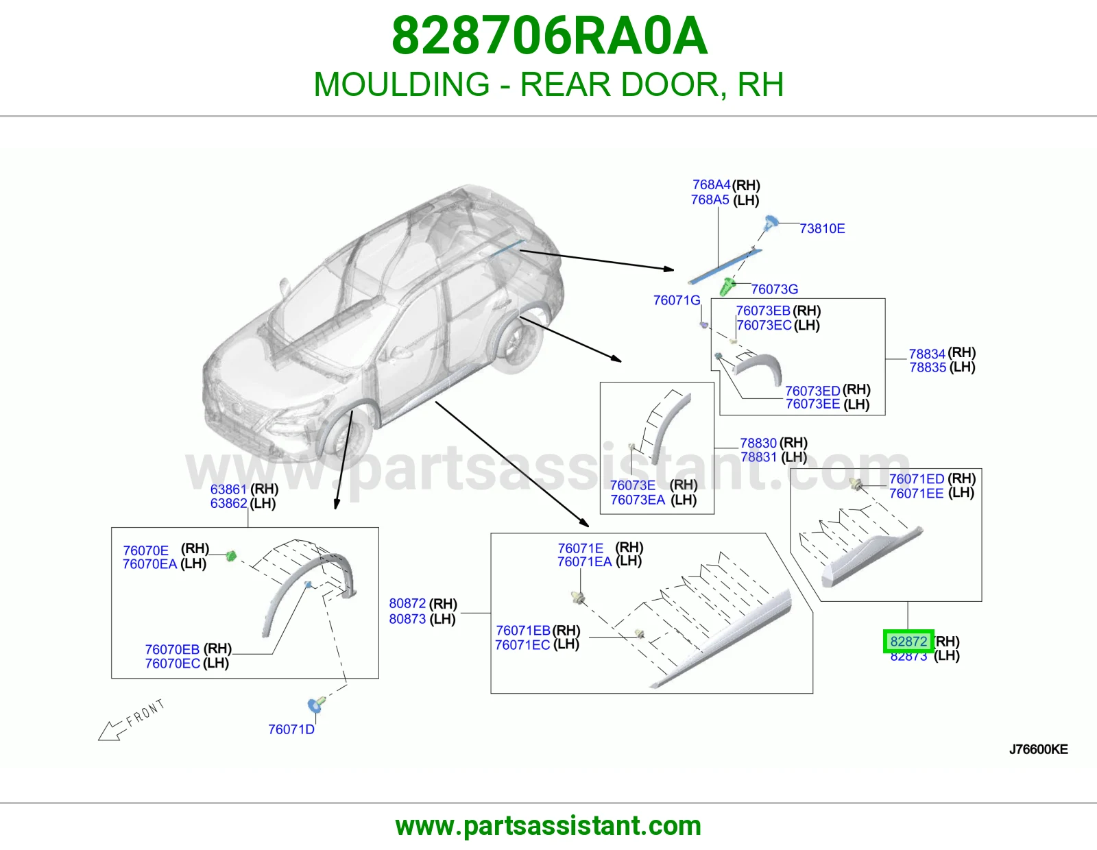 زيق باب خلفي يمين 828706RA0A