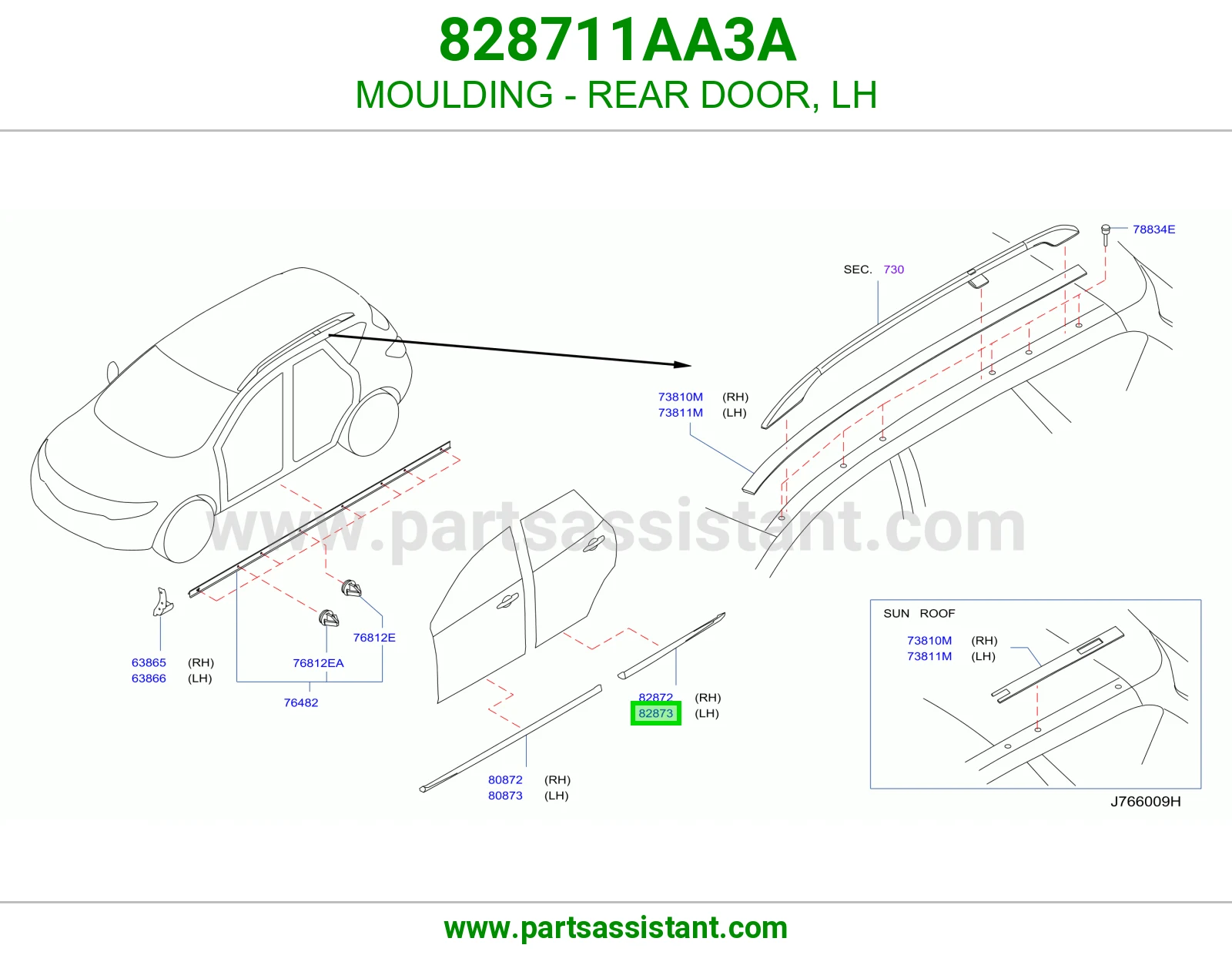 زيق باب خلفي يسار 828711AA3A