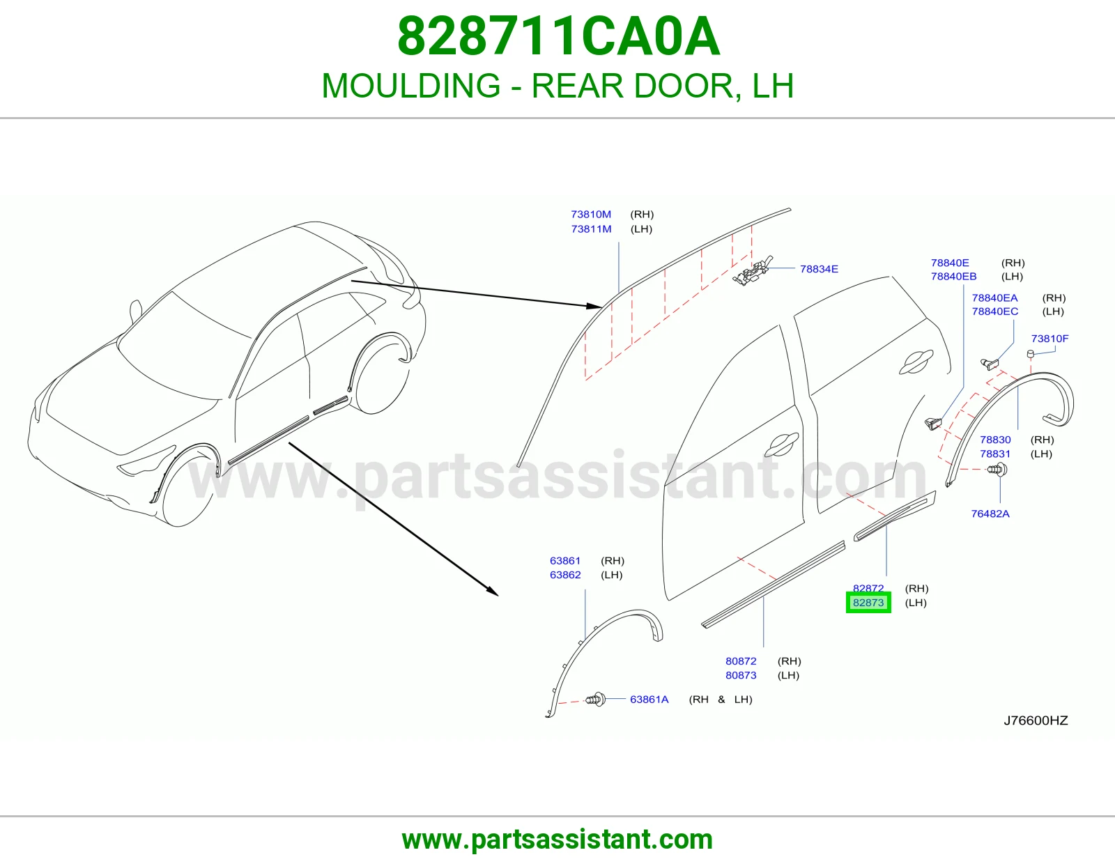 زيق باب خلفي يسار 828711CA0A