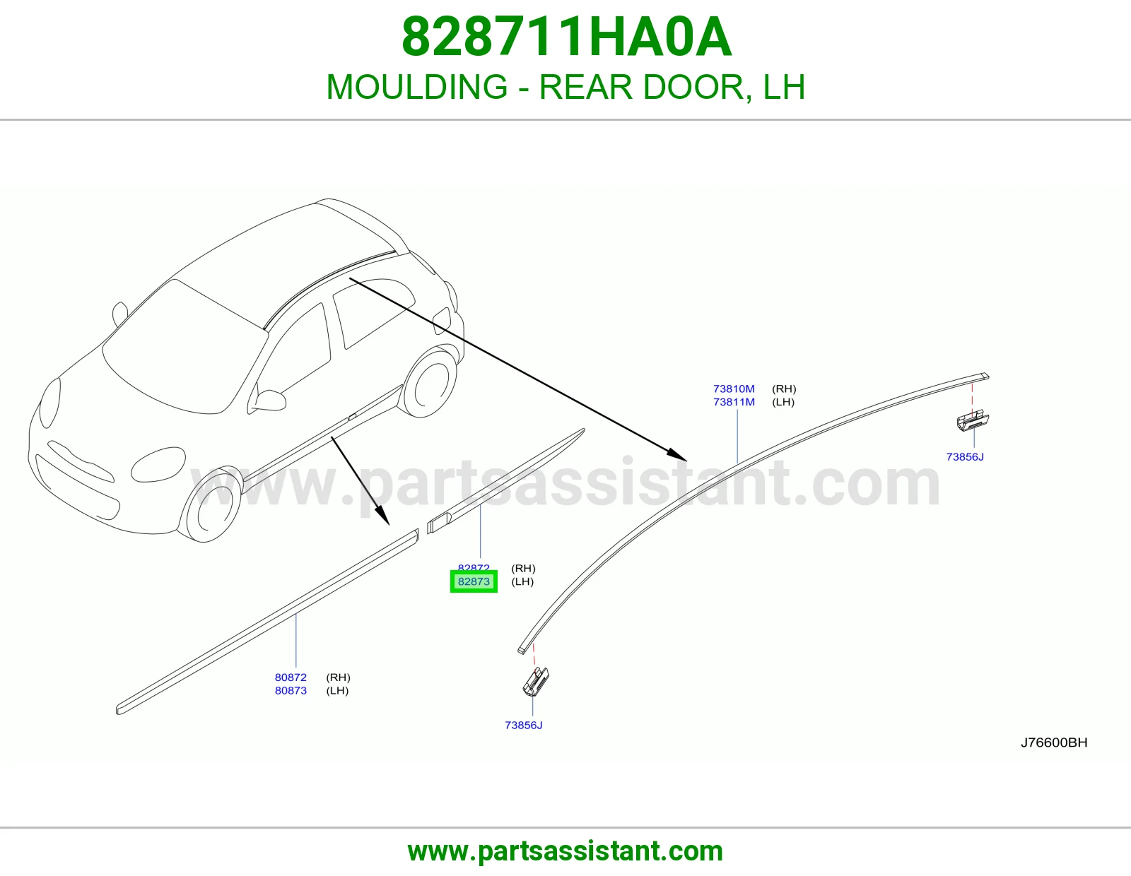 زيق باب خلفي يسار 828711HA0A