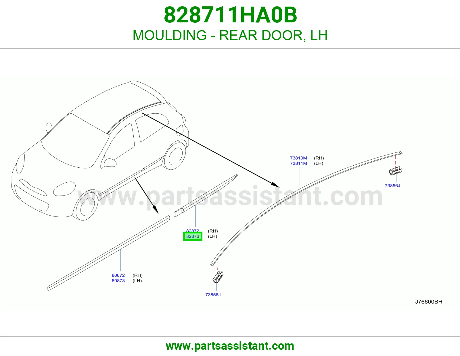 زيق باب خلفي يسار 828711HA0B