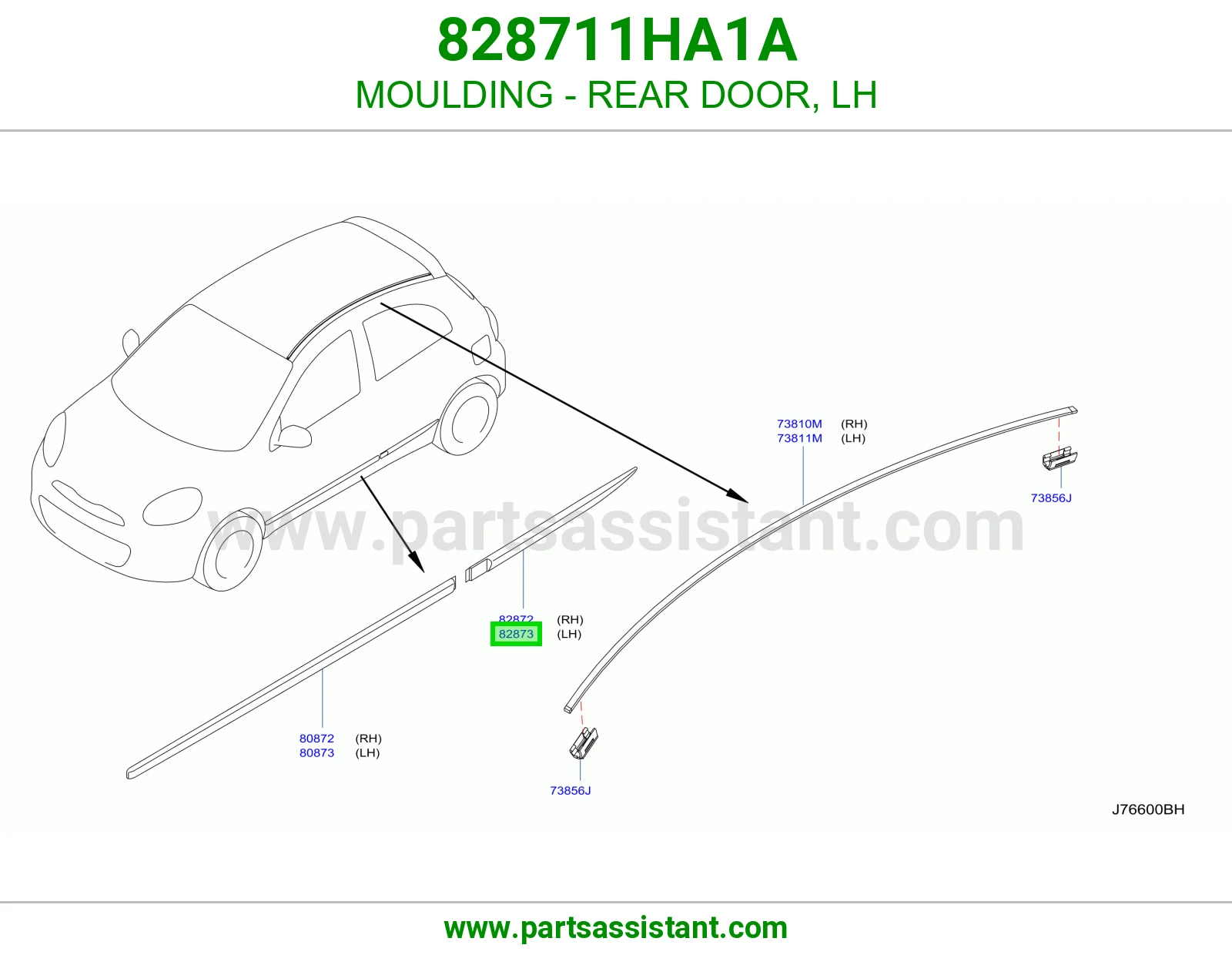 زيق باب خلفي يسار 828711HA1A