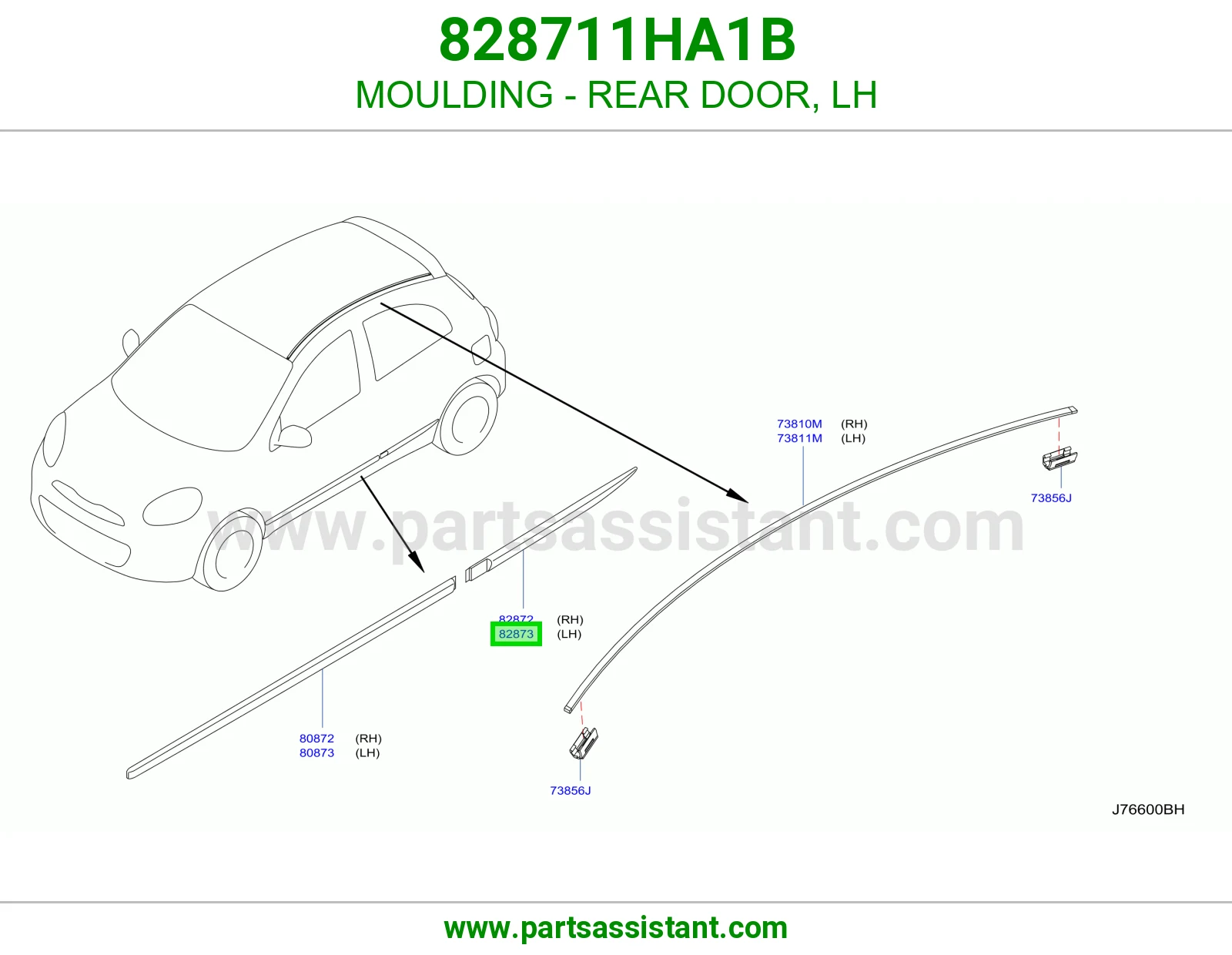 زيق باب خلفي يسار 828711HA1B