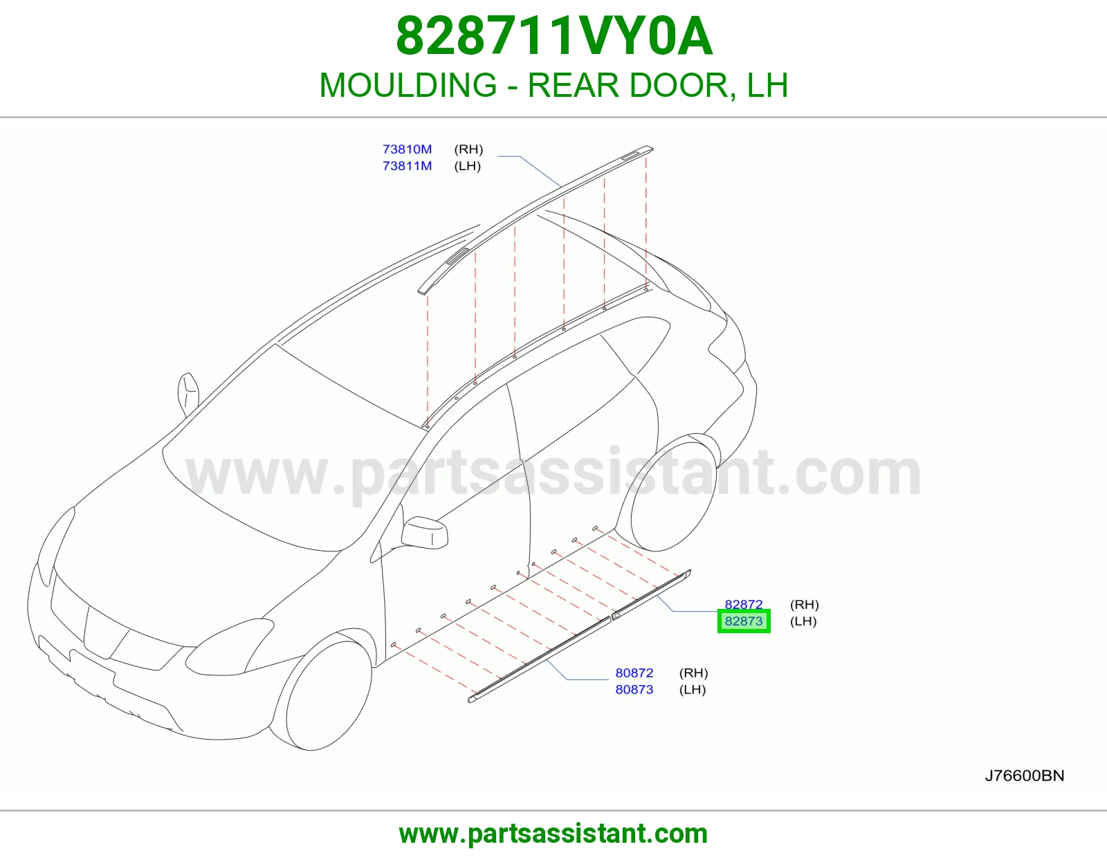 زيق باب خلفي يسار 828711VY0A