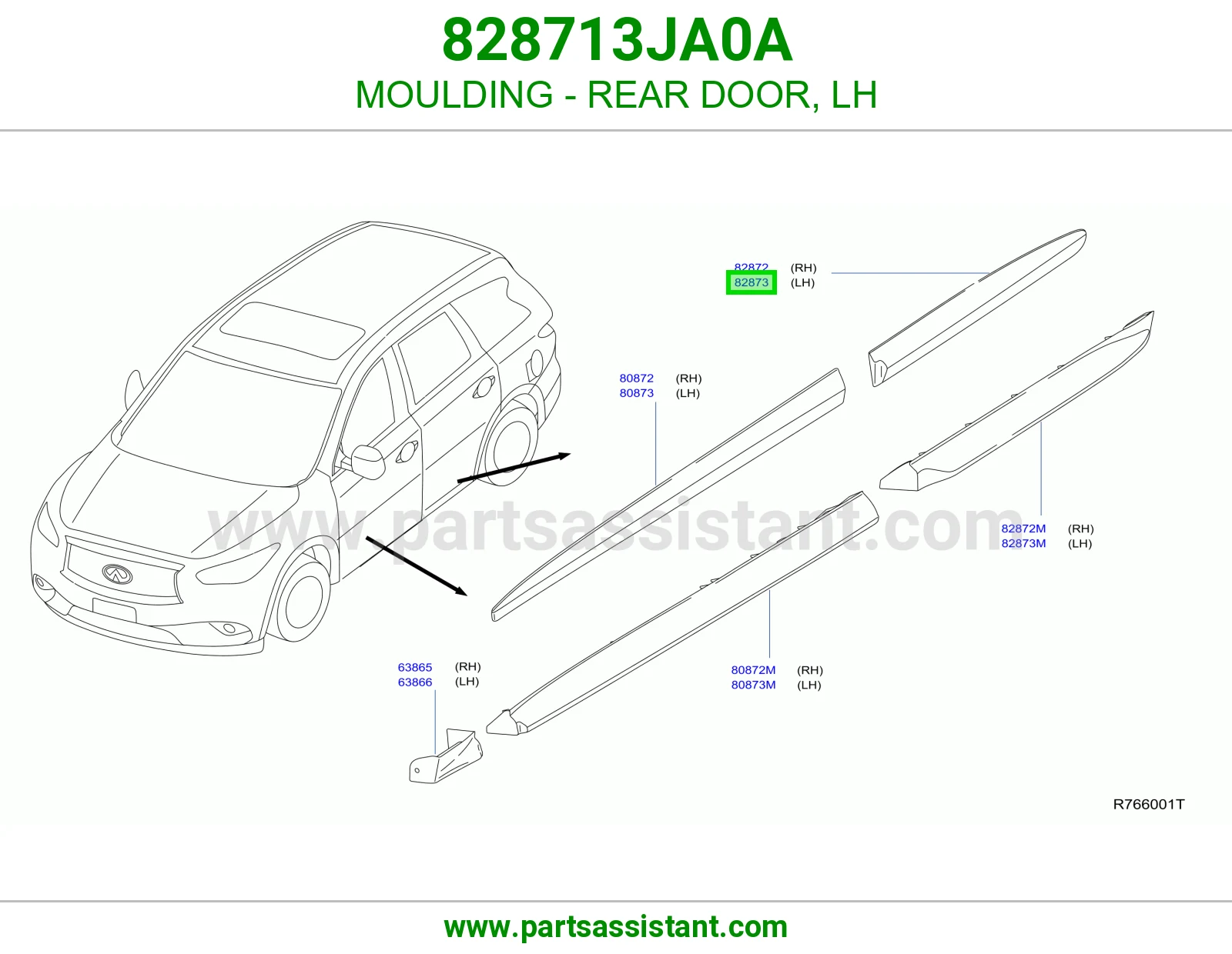 زيق باب خلفي يسار 828713JA0A