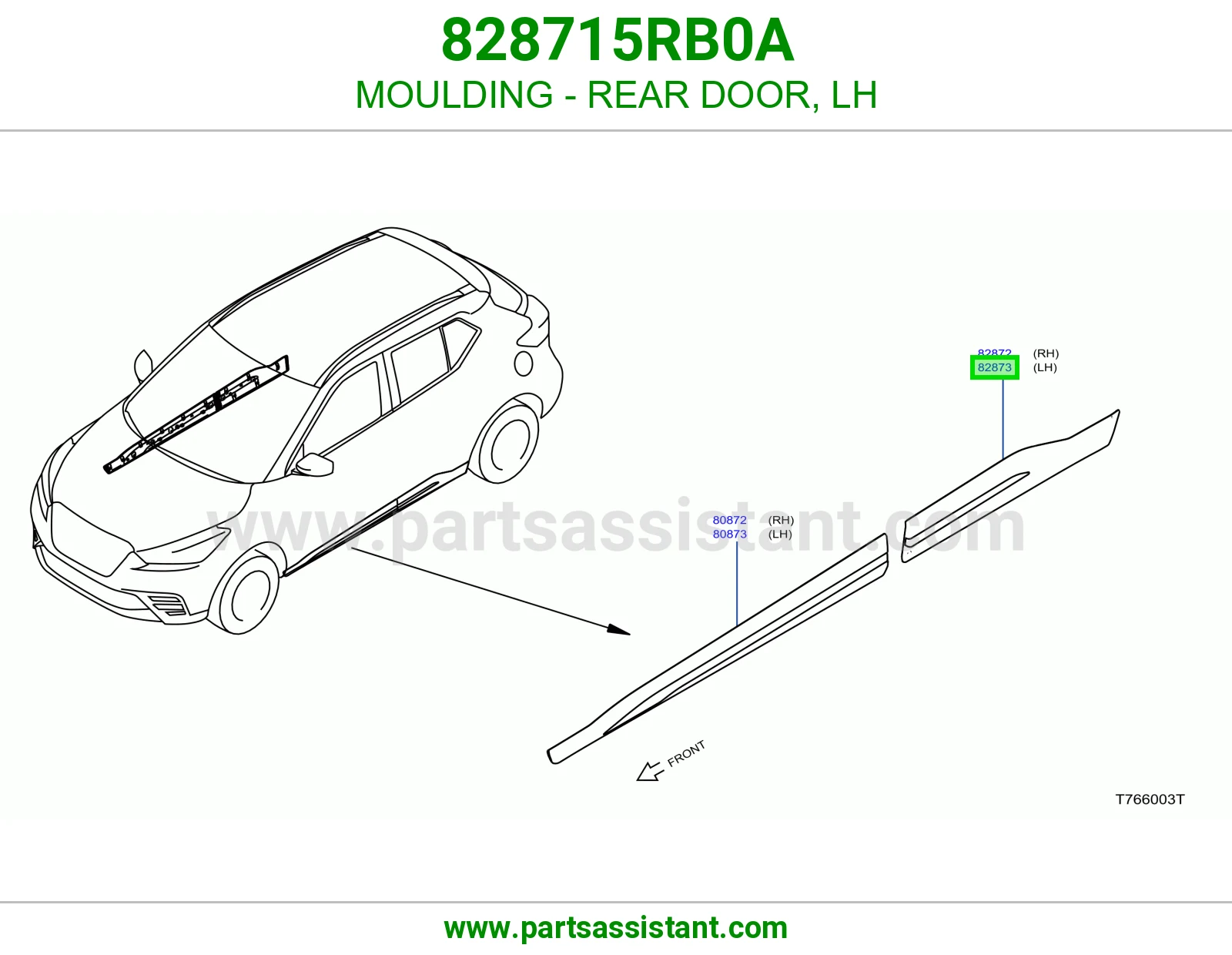 زيق باب خلفي يسار 828715RB0A