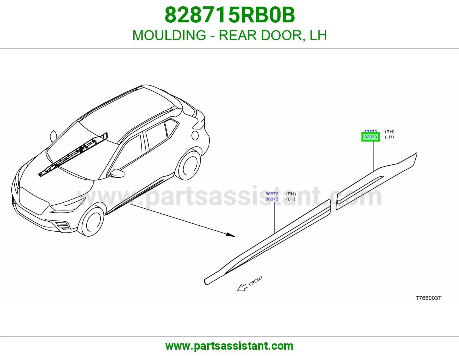 زيق باب خلفي يسار 828715RB0B