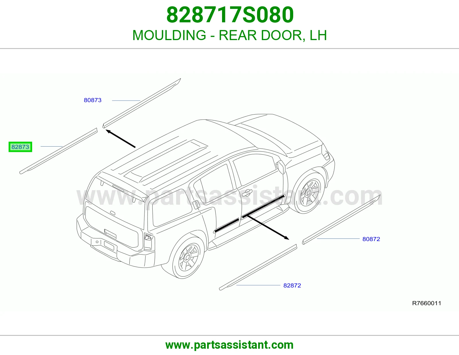 زيق باب خلفي يسار 828717S080