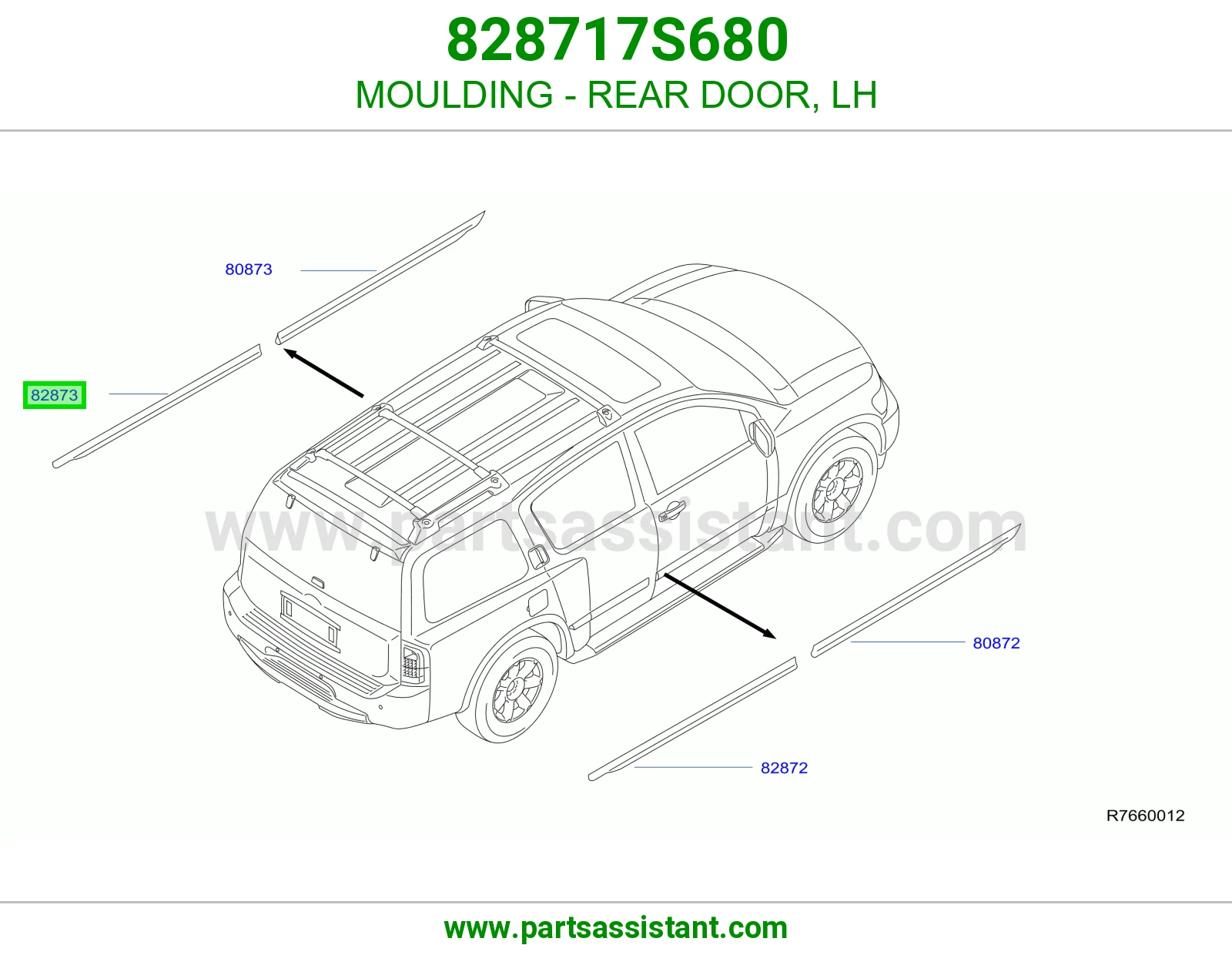 زيق باب خلفي يسار 828717S680