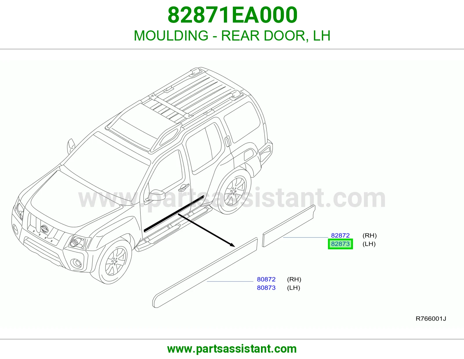 زيق باب خلفي يسار 82871EA000